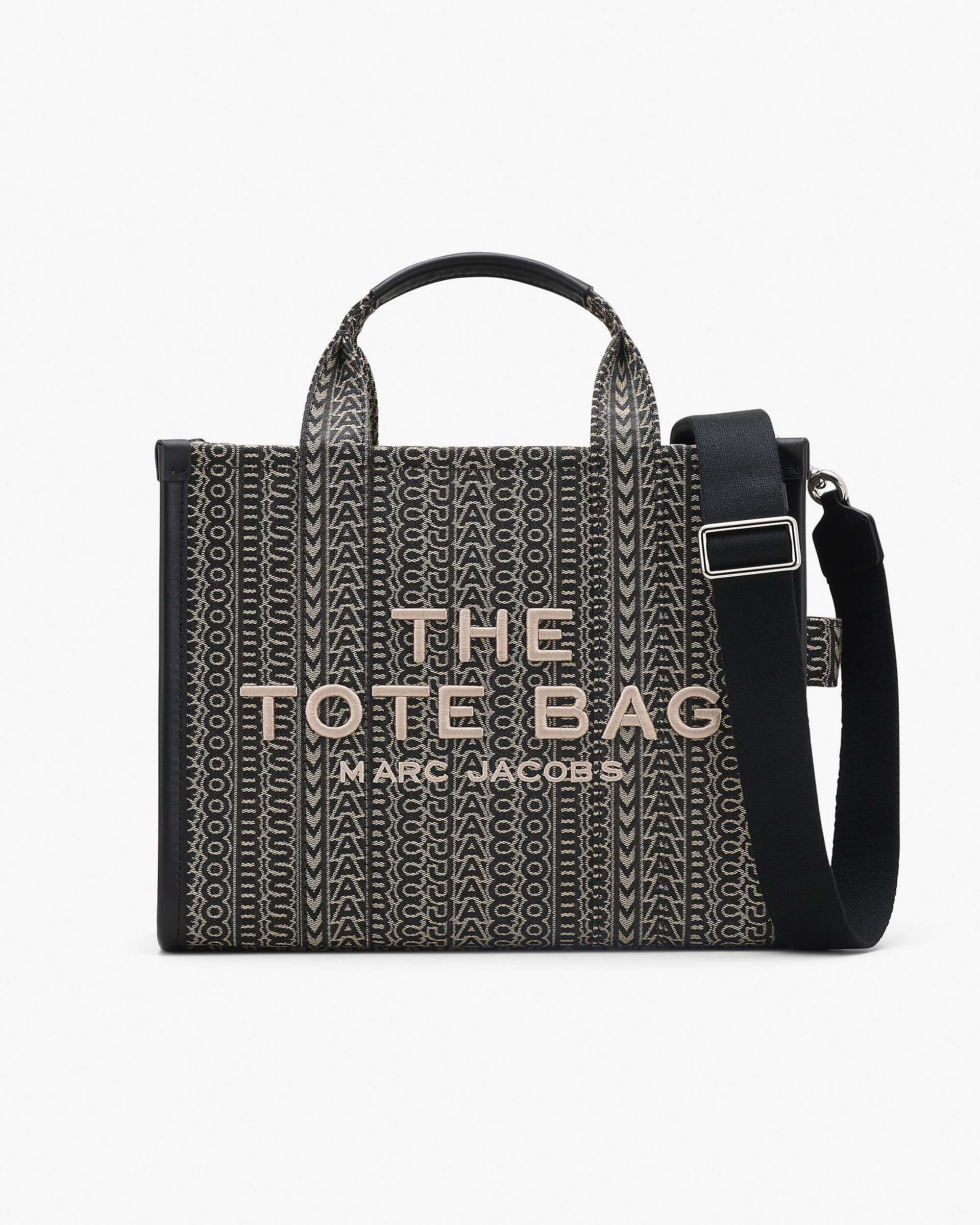 The Monogram Jacquard Medium Tote Bag - Beige Multi