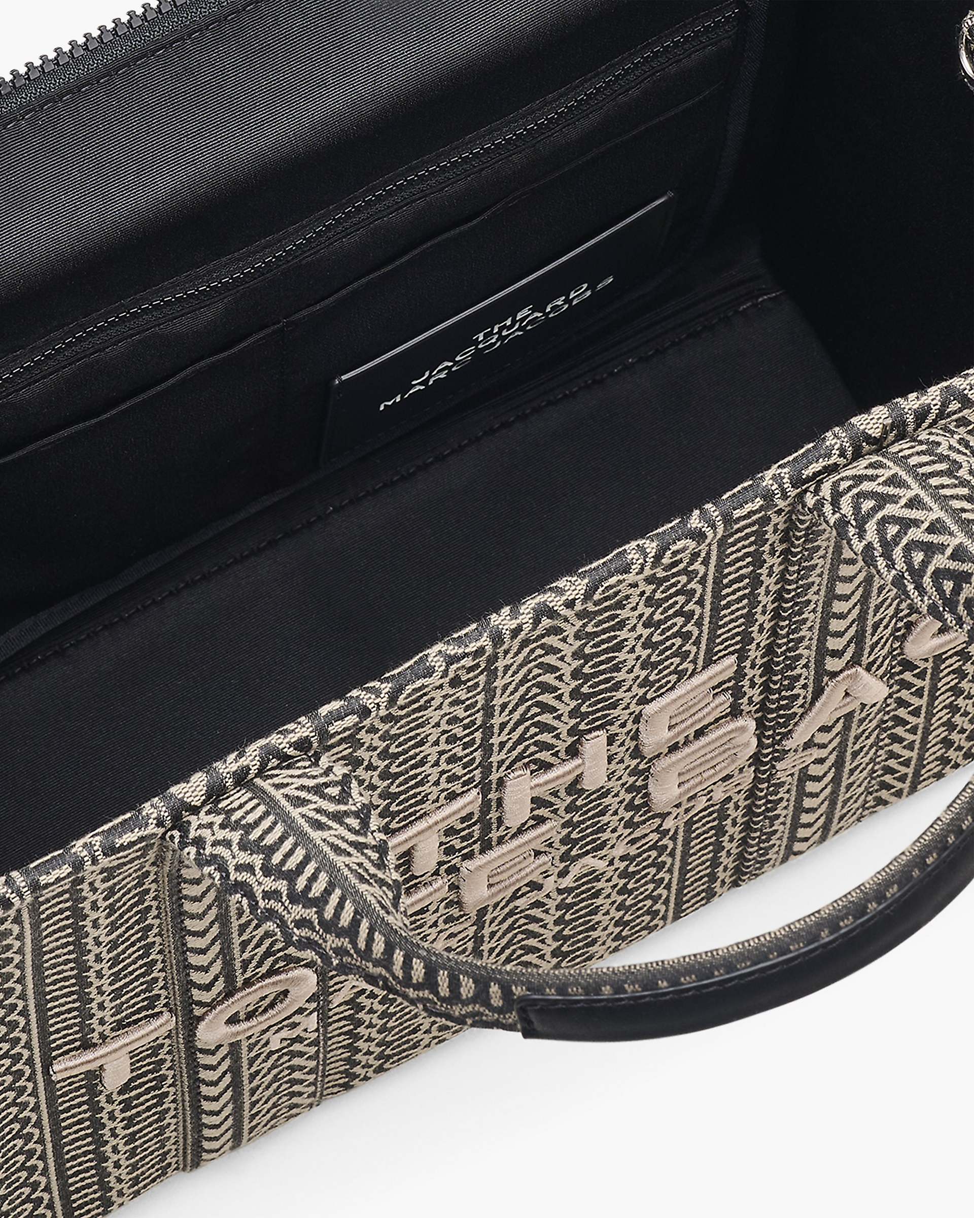 The Monogram Jacquard Medium Tote Bag - Beige Multi