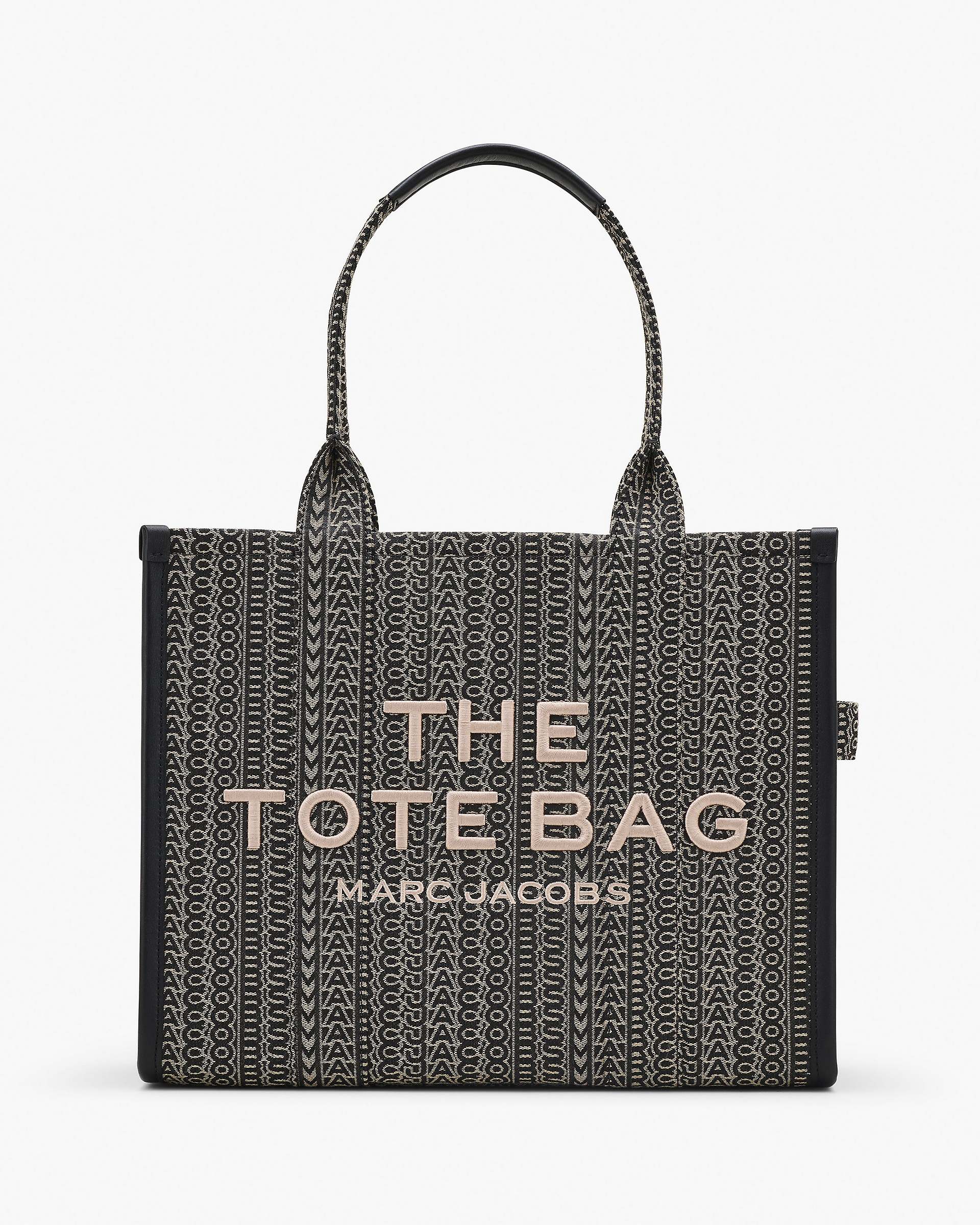 The Monogram Jacquard Large Tote Bag - Beige Multi