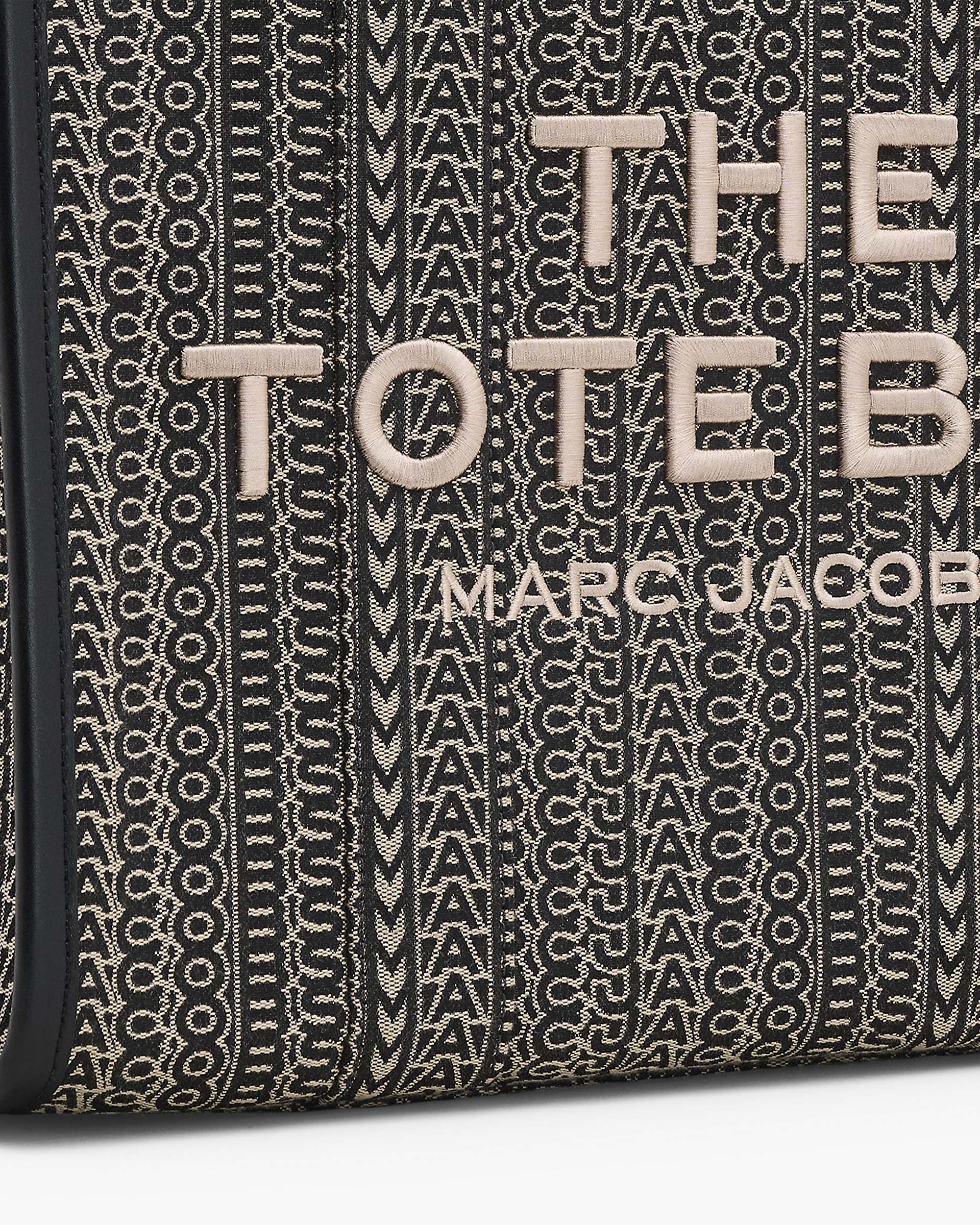 The Monogram Jacquard Large Tote Bag - Beige Multi