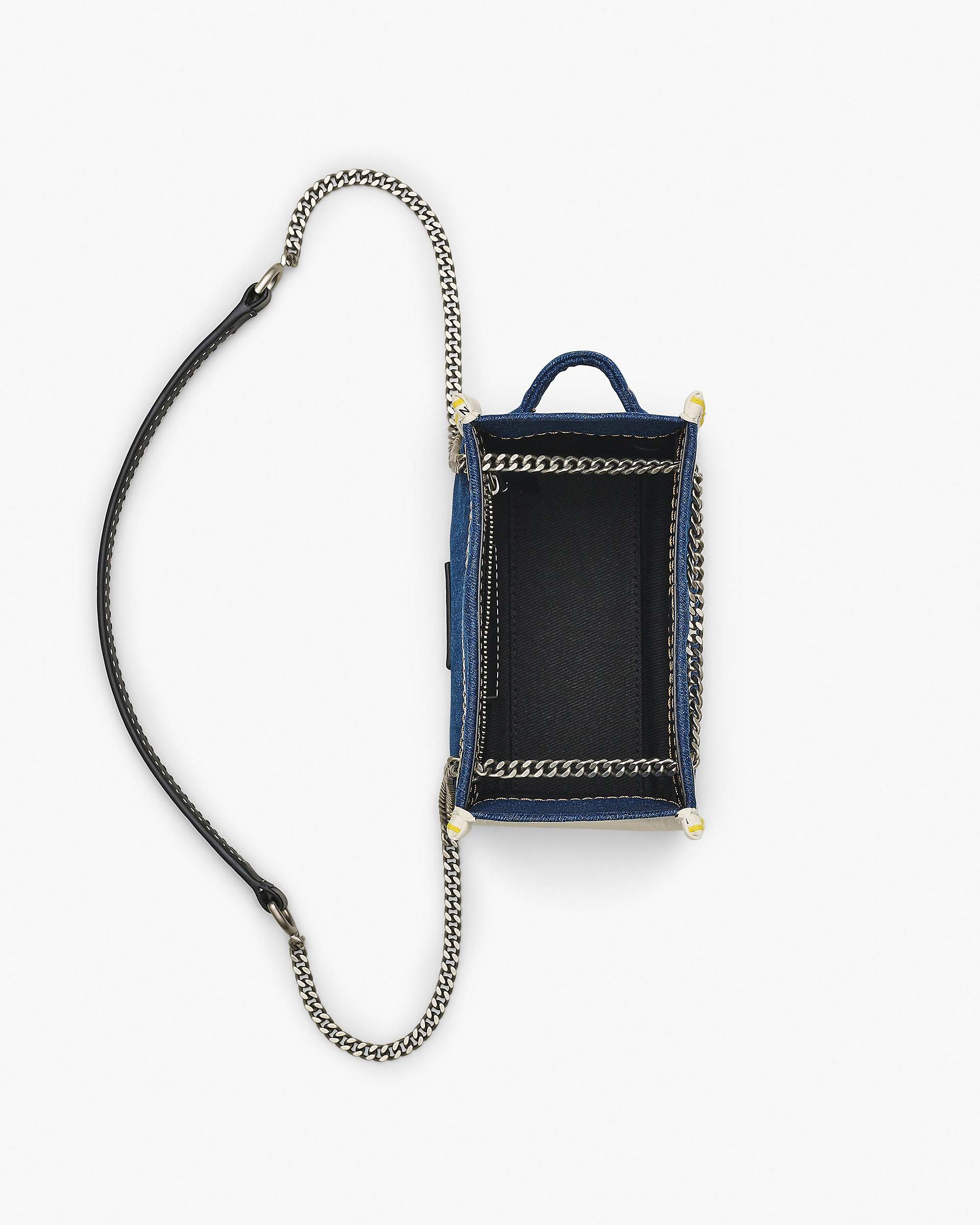 The Denim Chain Crossbody Tote Bag - Dark Wash