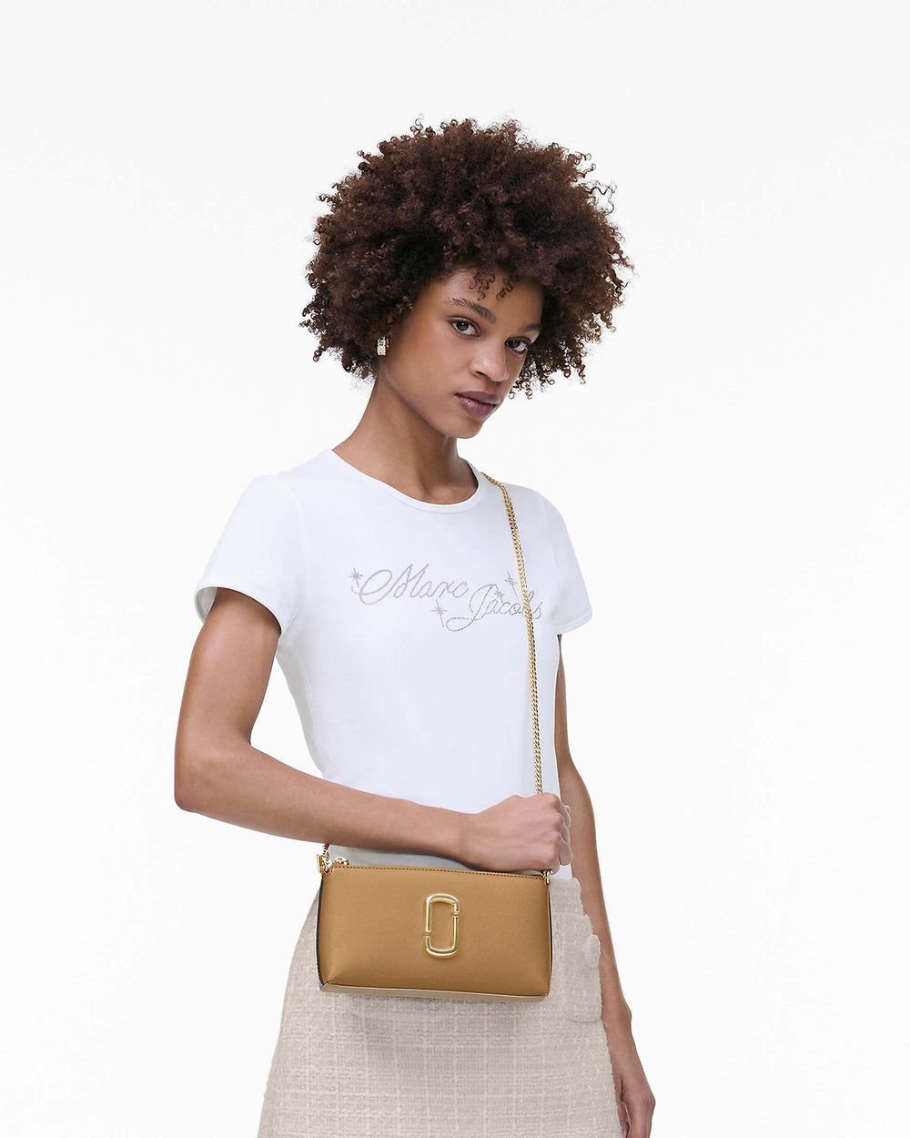 The Snapshot Convertible Shoulder Bag - Camel Multi