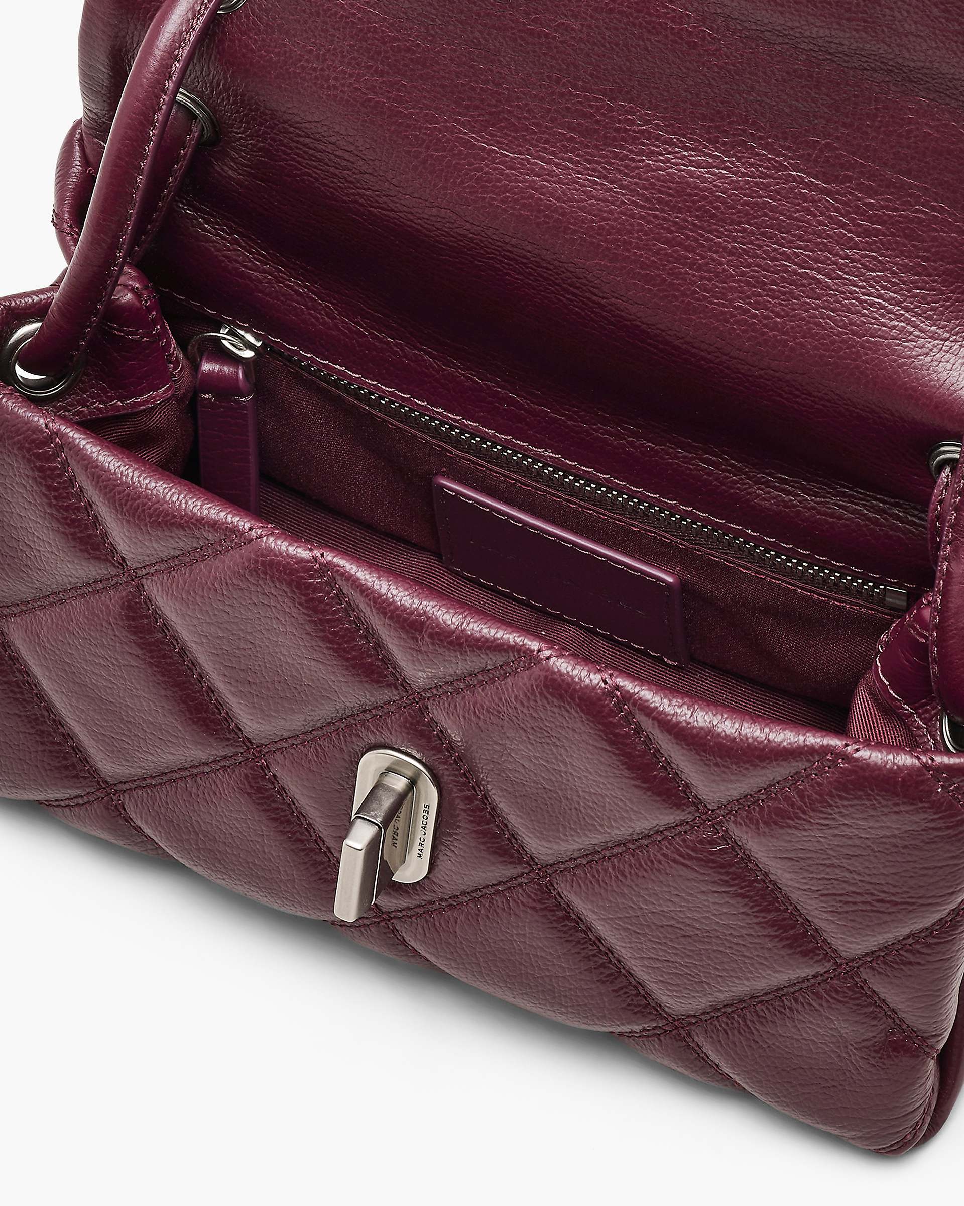 The Quilted Mini Dual Shoulder Bag - Dark Plum|Dark Plum