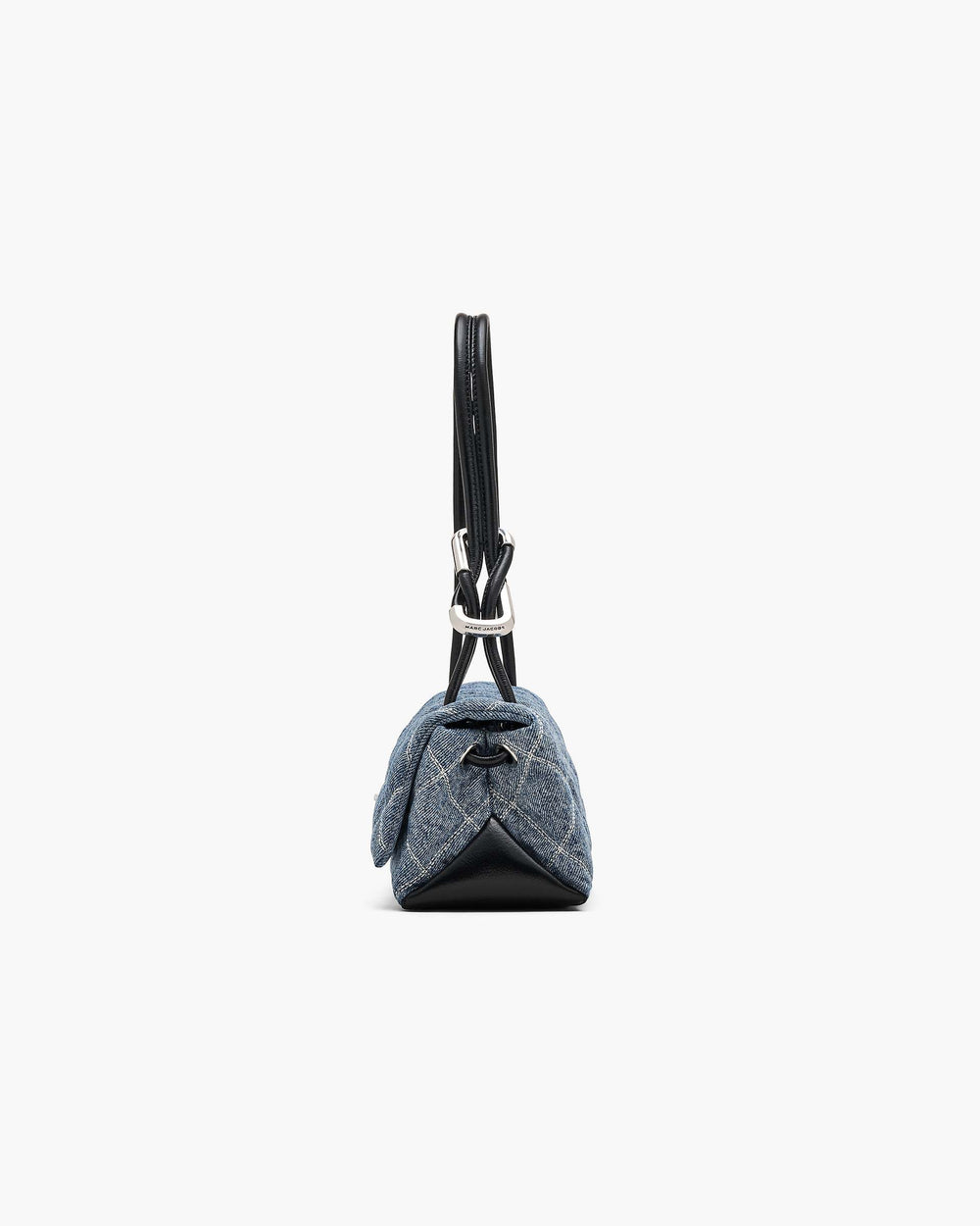 The Quilted Denim Mini Dual Shoulder Bag - Light Wash Indigo
