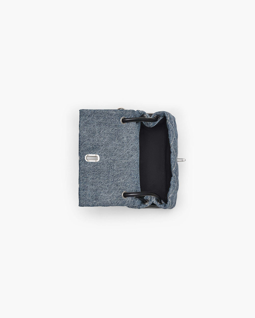 The Quilted Denim Mini Dual Shoulder Bag - Light Wash Indigo