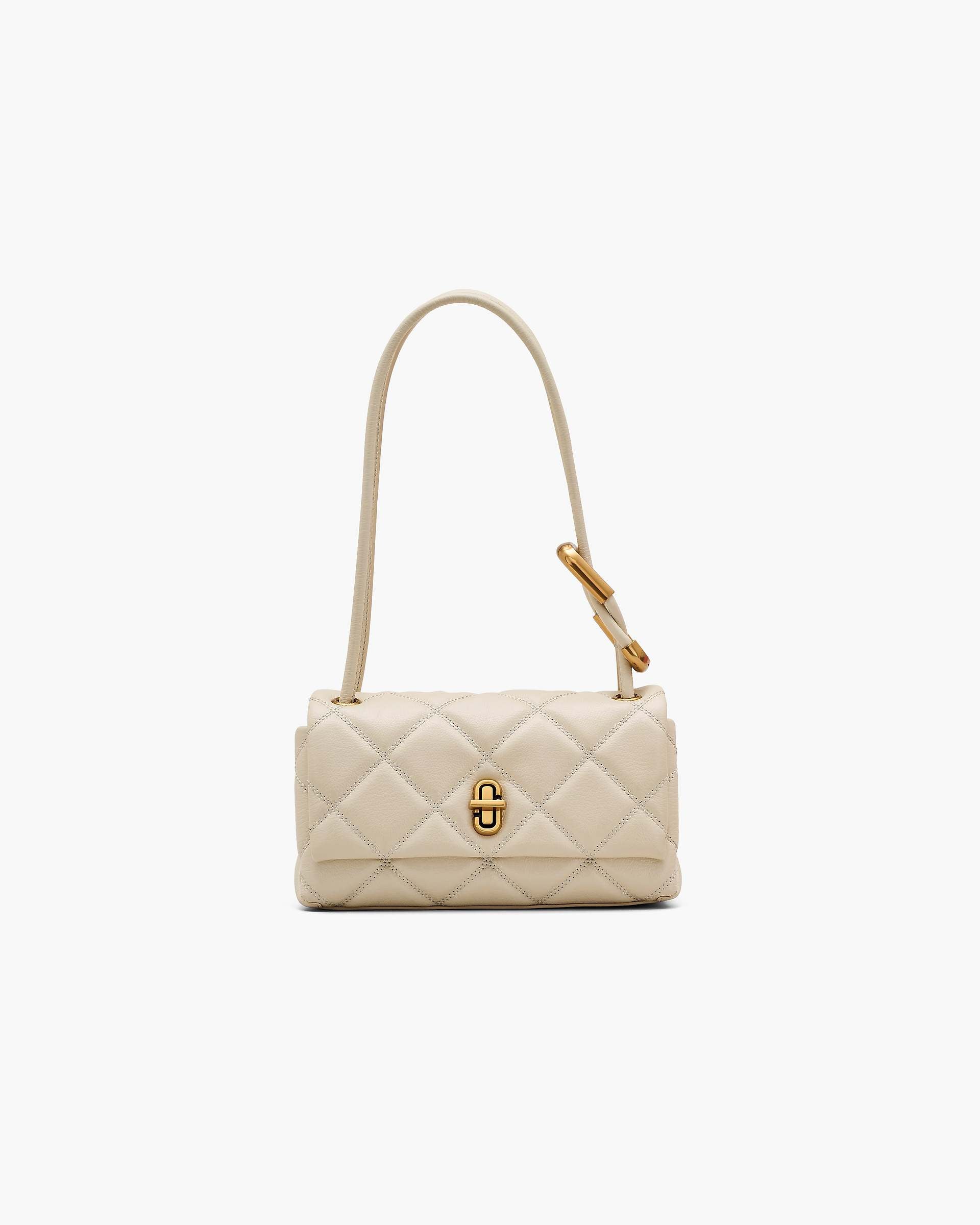 The Quilted Mini Dual Shoulder Bag - Cloud White|Cloud White