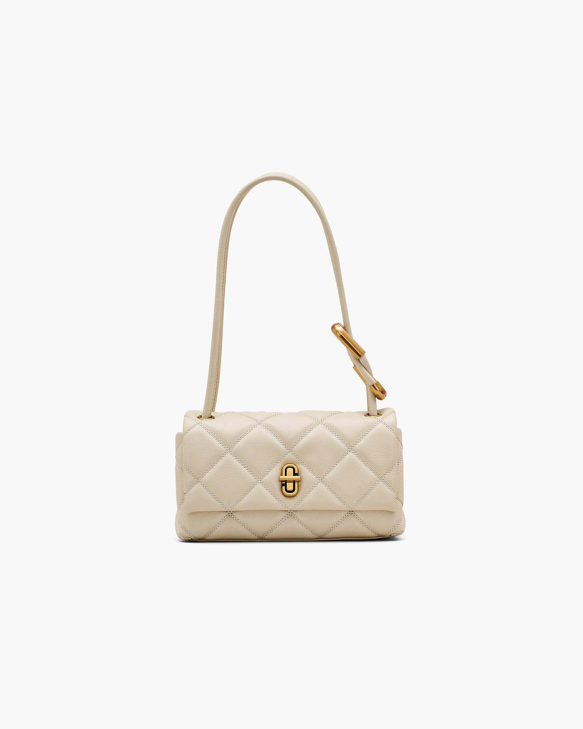The Quilted Mini Dual Shoulder Bag - Cloud White|Cloud White