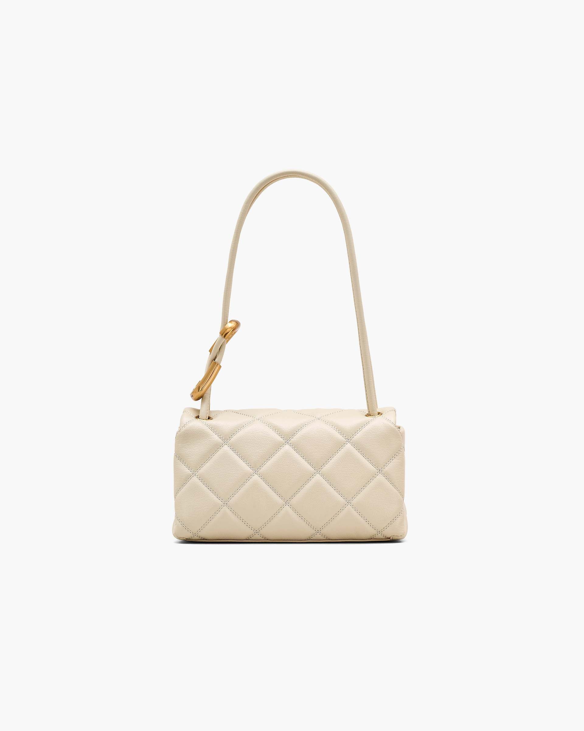 The Quilted Mini Dual Shoulder Bag - Cloud White|Cloud White