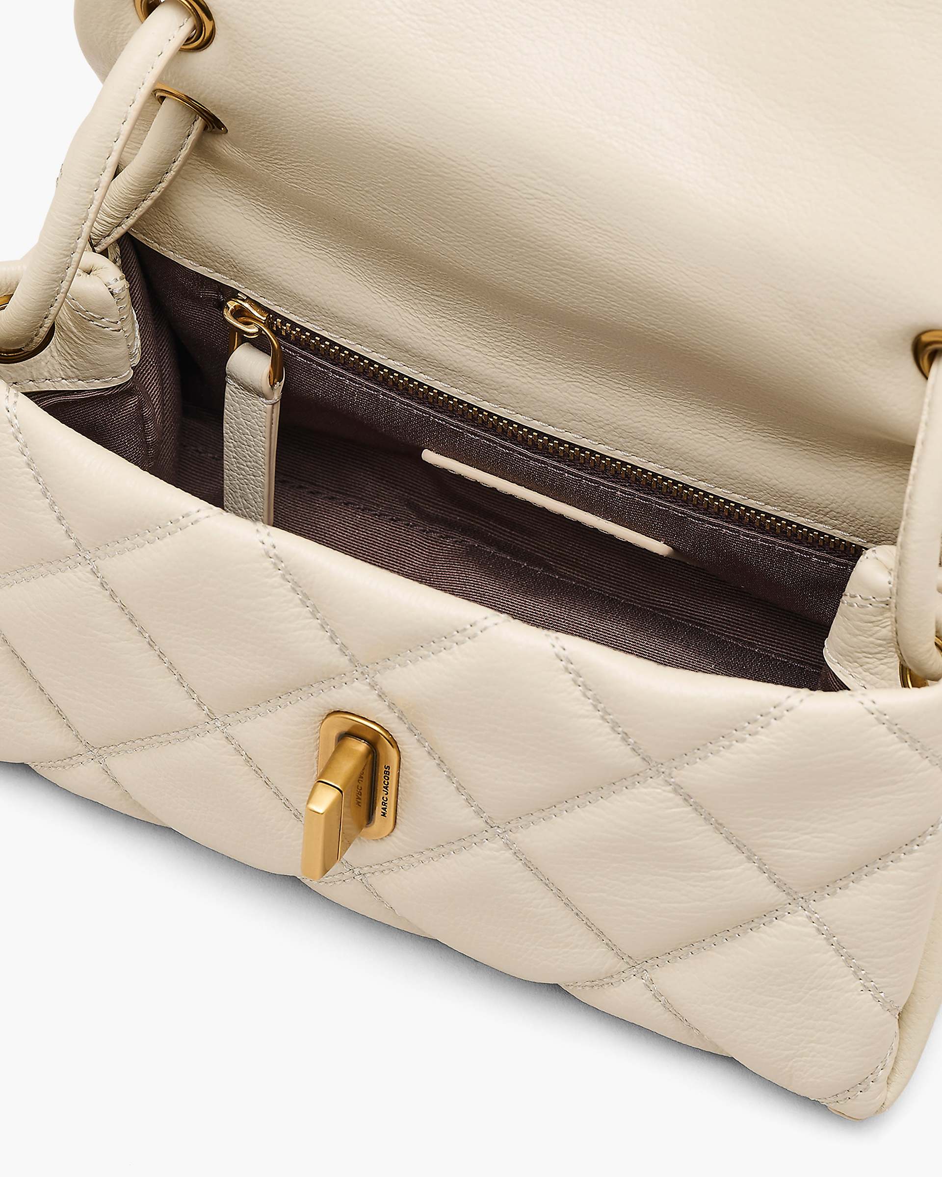 The Quilted Mini Dual Shoulder Bag - Cloud White|Cloud White