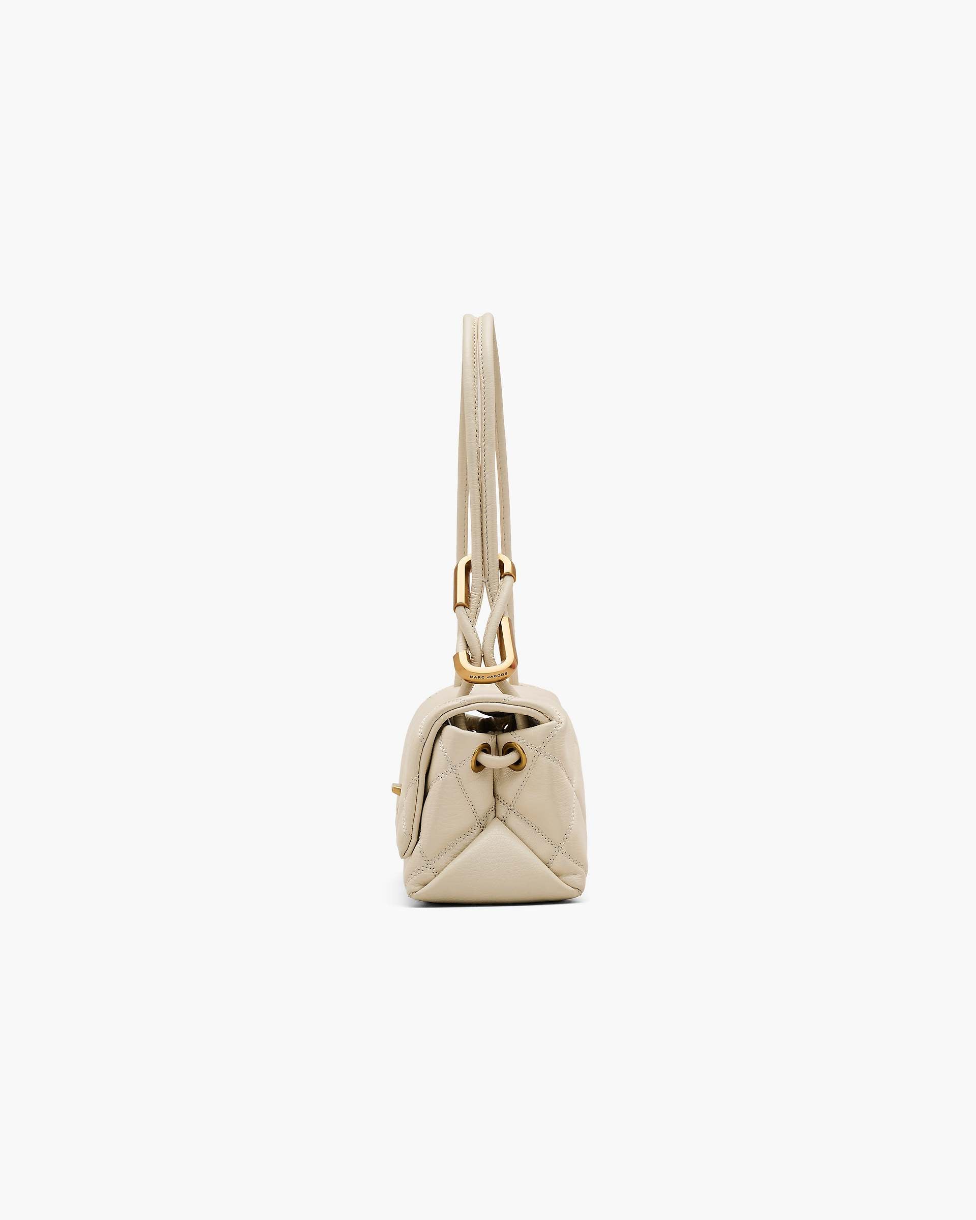The Quilted Mini Dual Shoulder Bag - Cloud White|Cloud White