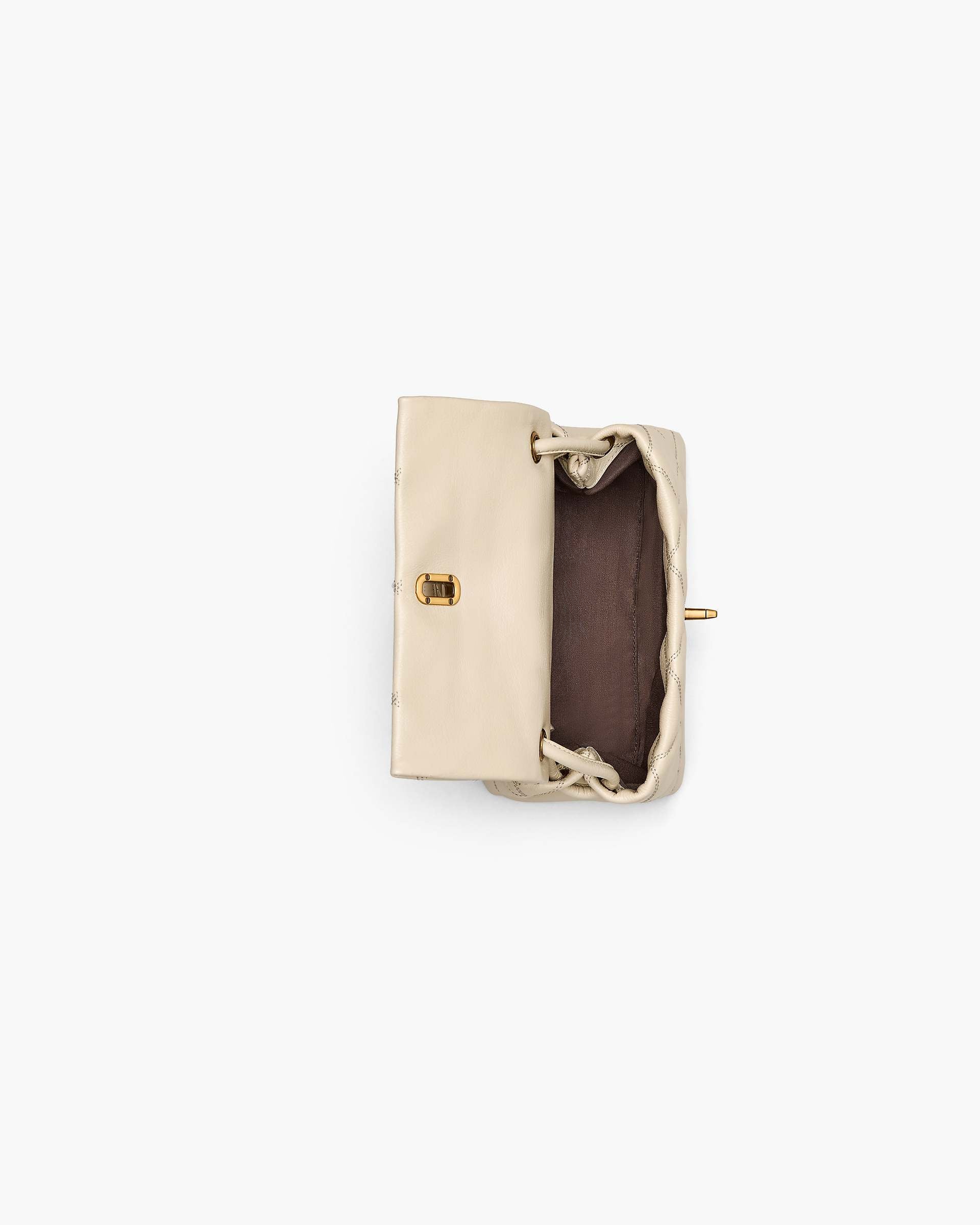 The Quilted Mini Dual Shoulder Bag - Cloud White|Cloud White