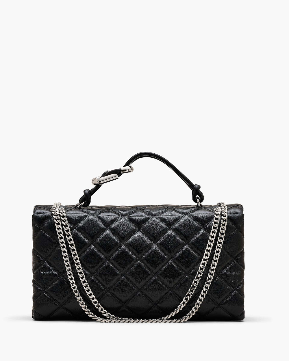 The Quilted XL Dual Convertible Shoulder Bag - Black