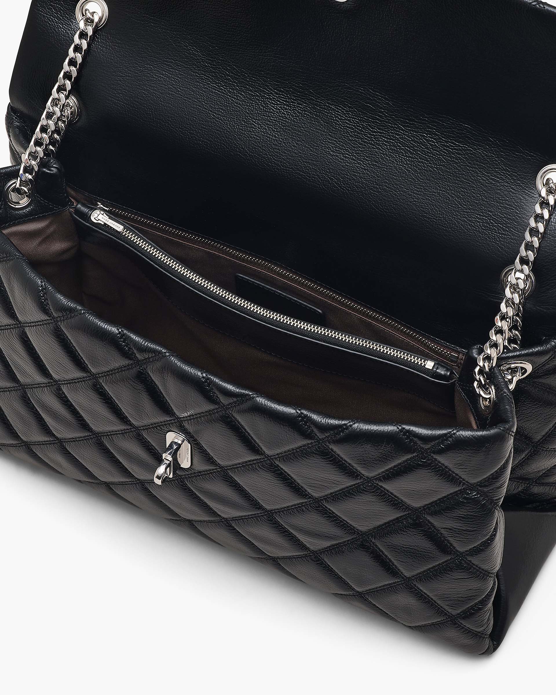 The Quilted XL Dual Convertible Shoulder Bag - Black