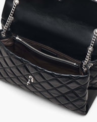 The Quilted XL Dual Convertible Shoulder Bag - Black