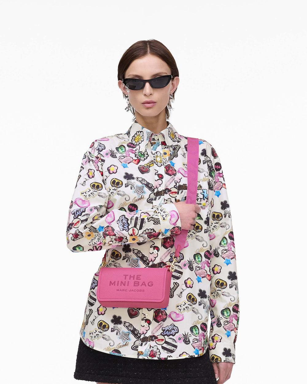 The Leather Mini Bag - Bow Pink