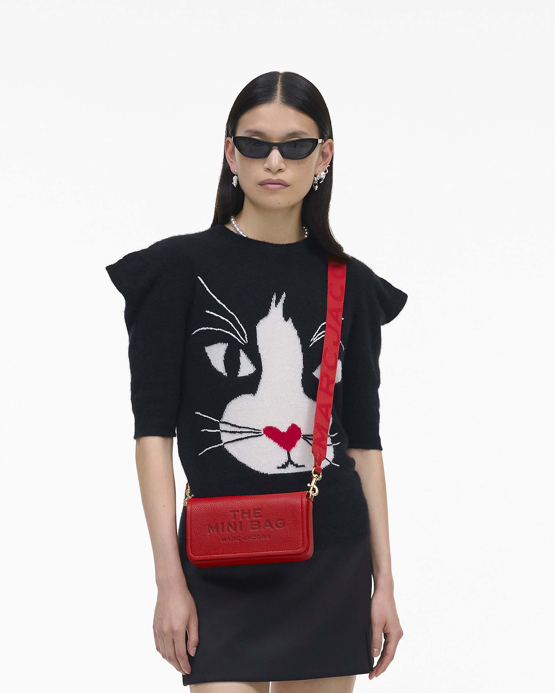 The Leather Mini Bag - True Red