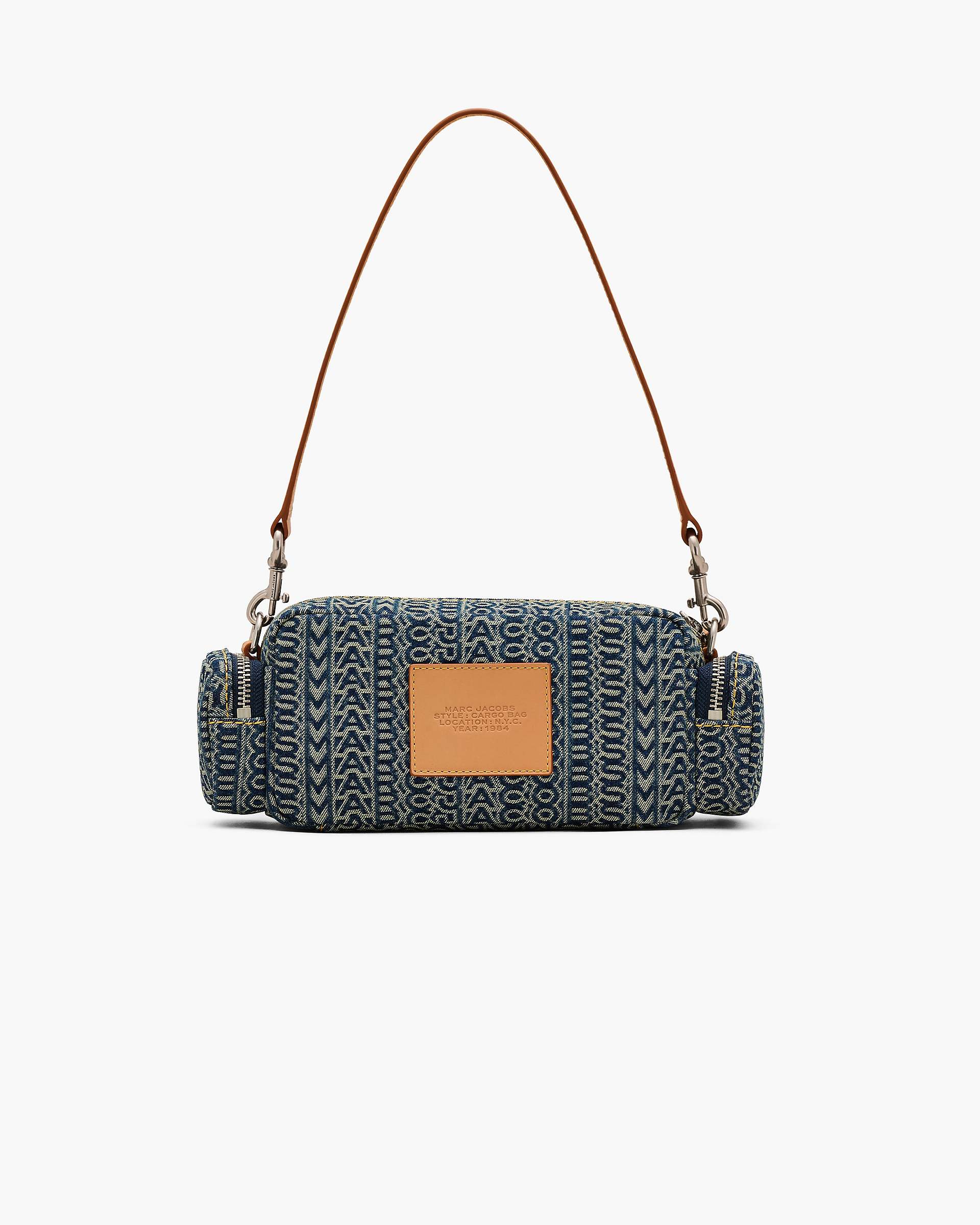 The Cargo Monogram Denim Shoulder Bag - Sun Faded Denim