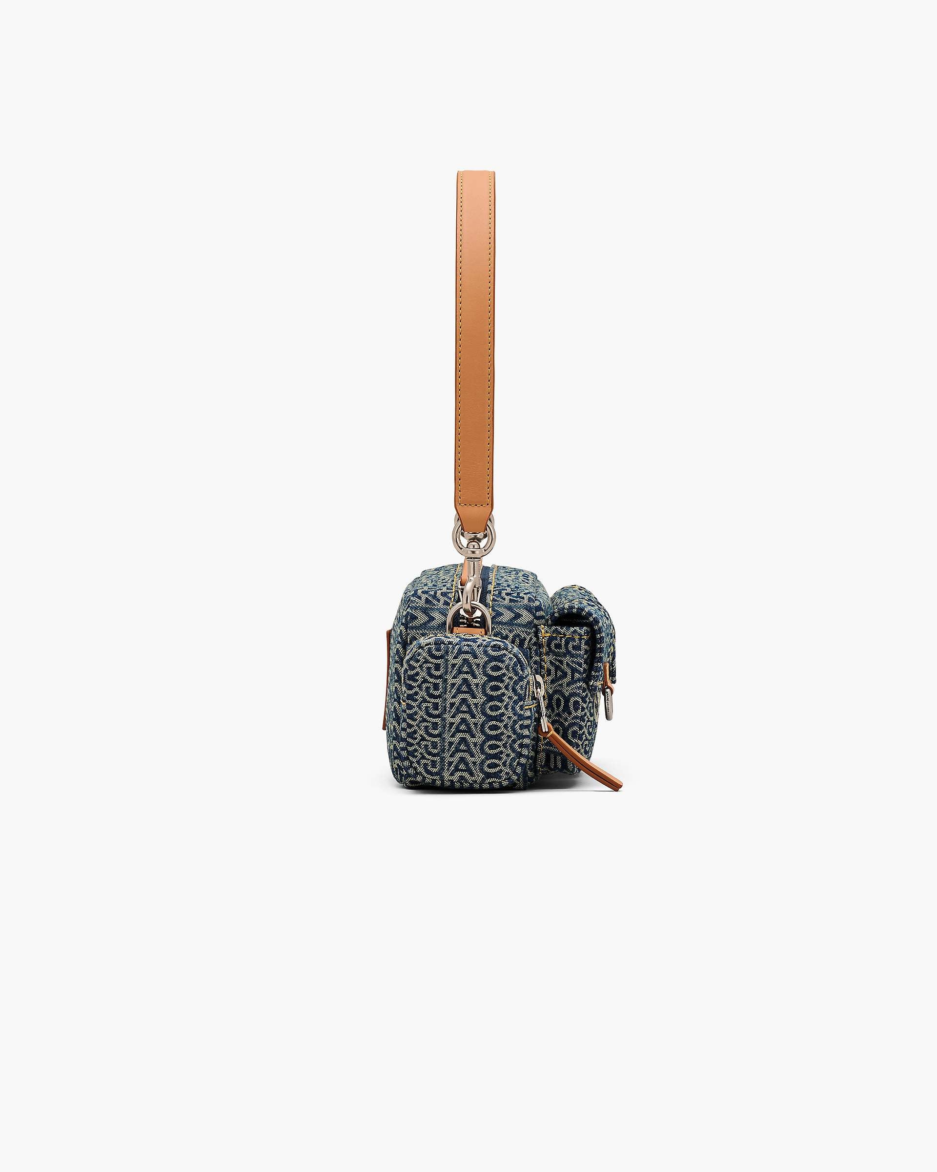 The Cargo Monogram Denim Shoulder Bag - Sun Faded Denim