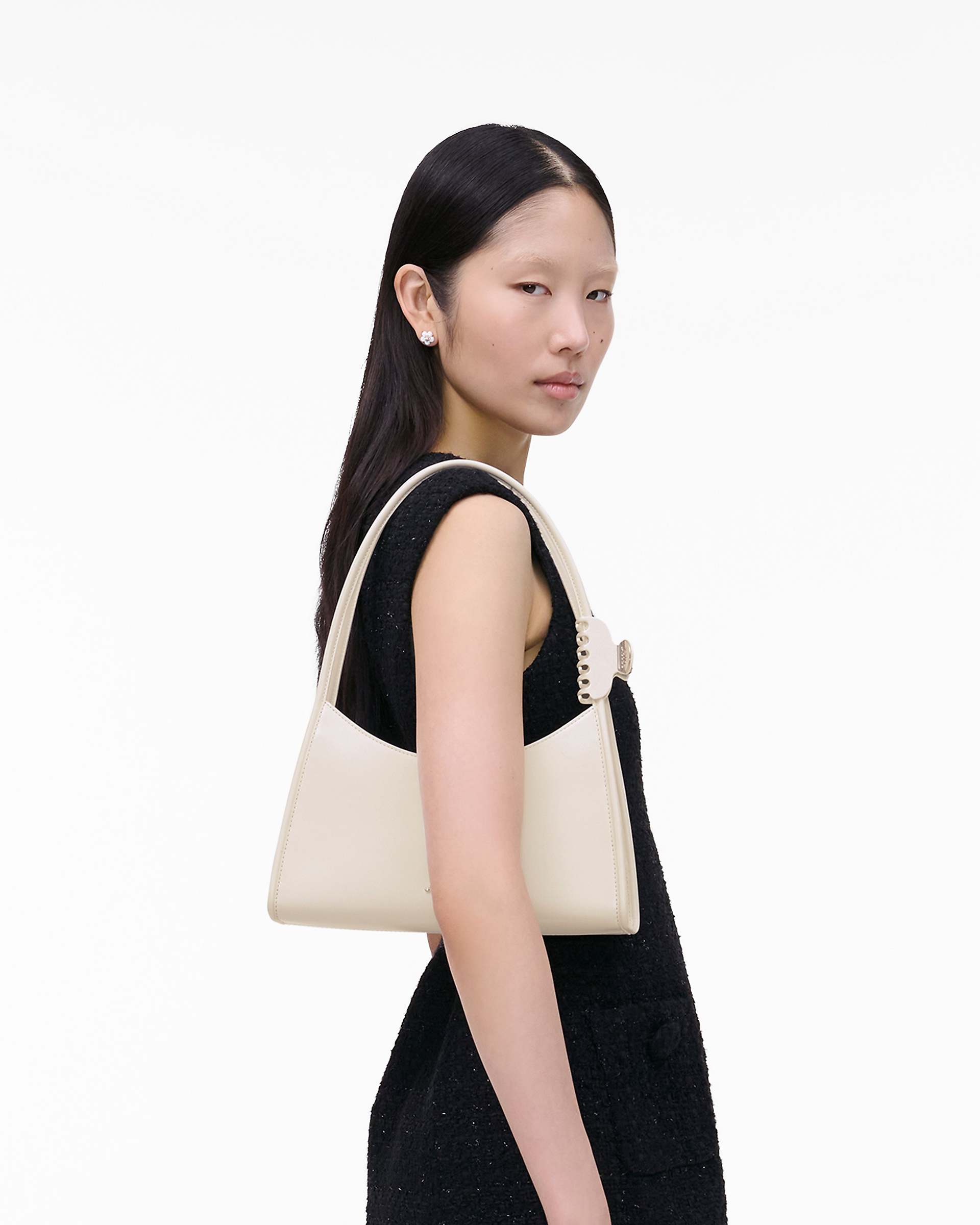 The Claw Clip Shoulder Bag - Cotton White