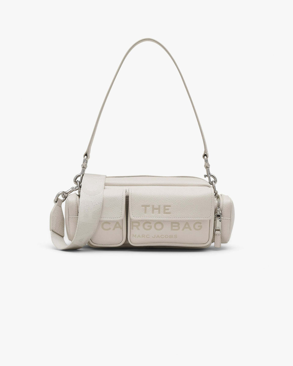 The Leather Cargo Bag - Cotton/Silver