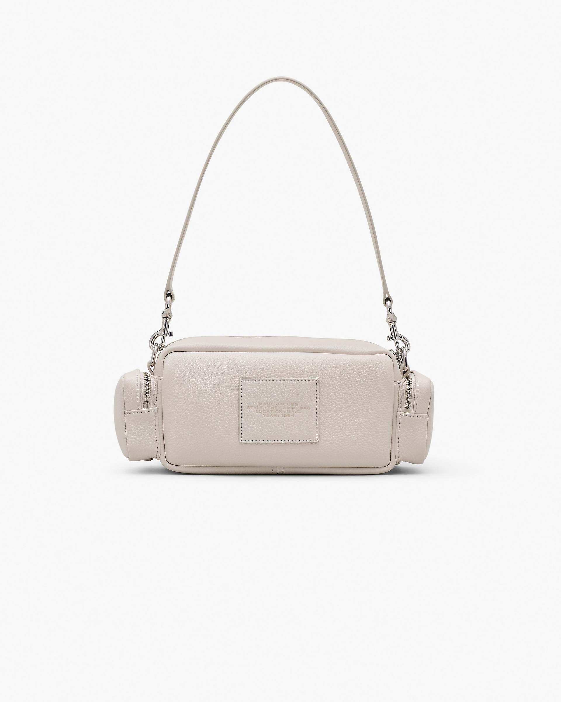 The Leather Cargo Bag - Cotton/Silver