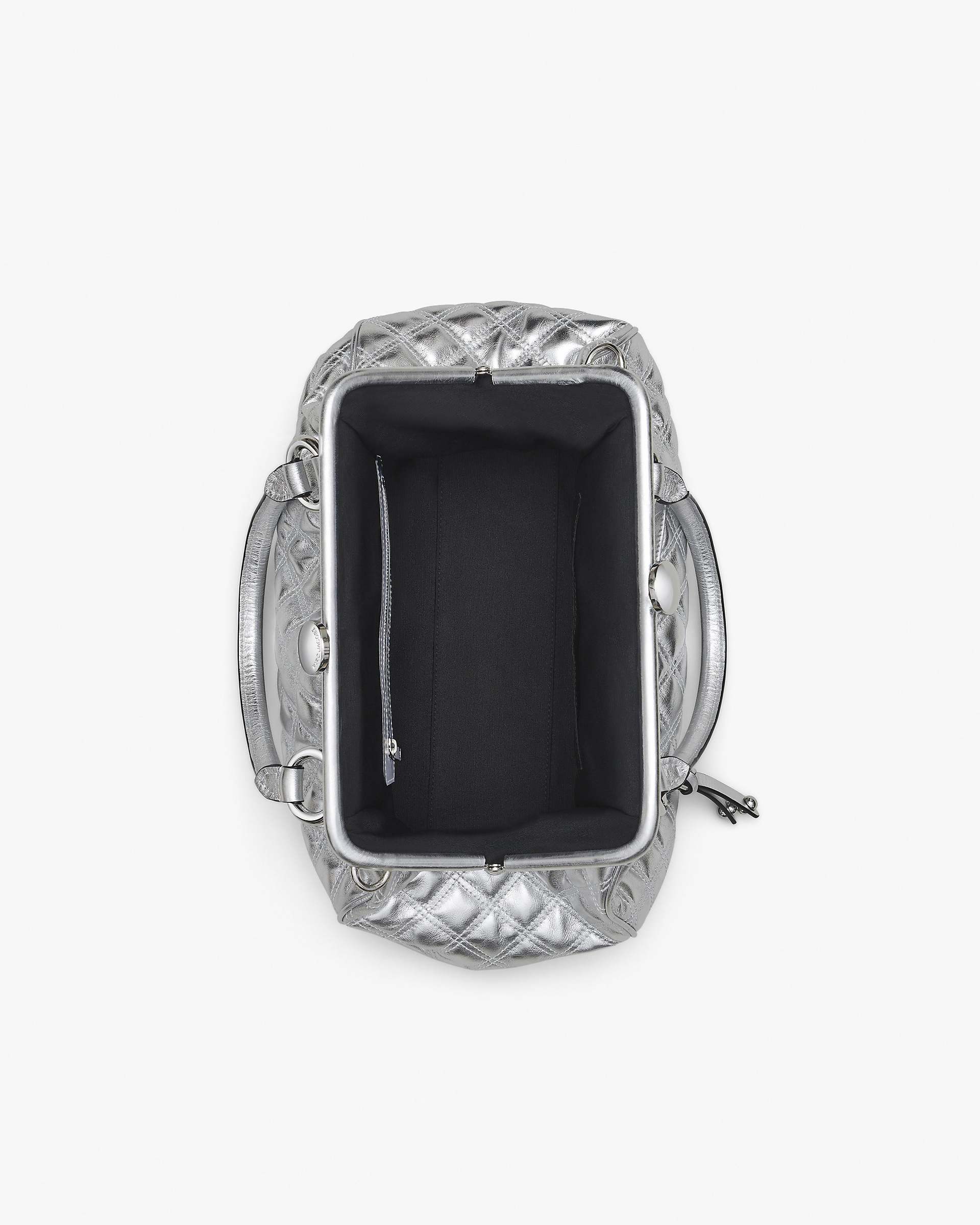 Re-Edition Quilted Metallic Leather Stam Bag - Silver