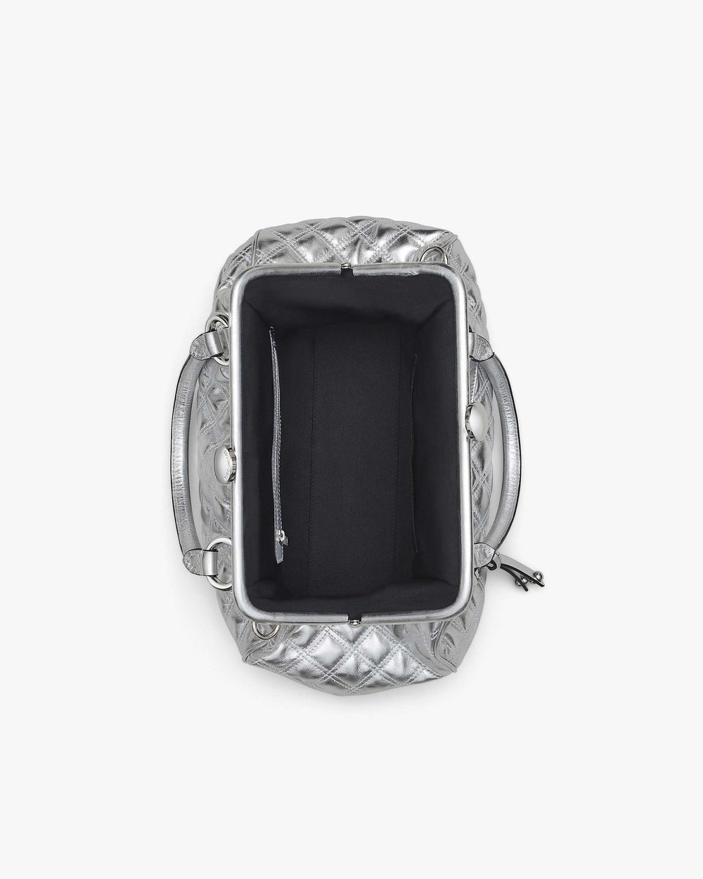 Re-Edition Quilted Metallic Leather Stam Bag - Silver