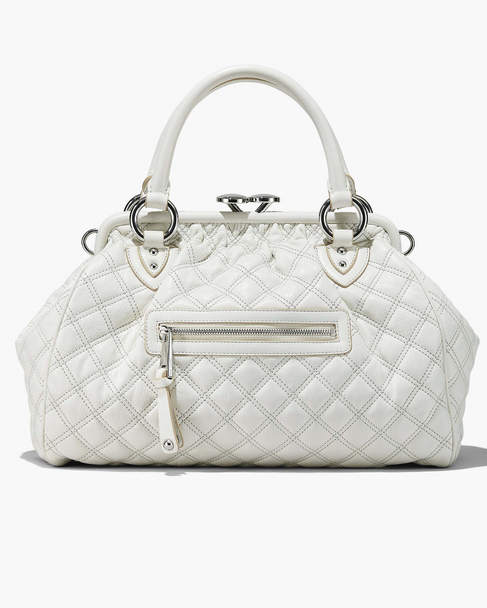 Re-Edition Quilted Leather Stam Bag - Cloud White