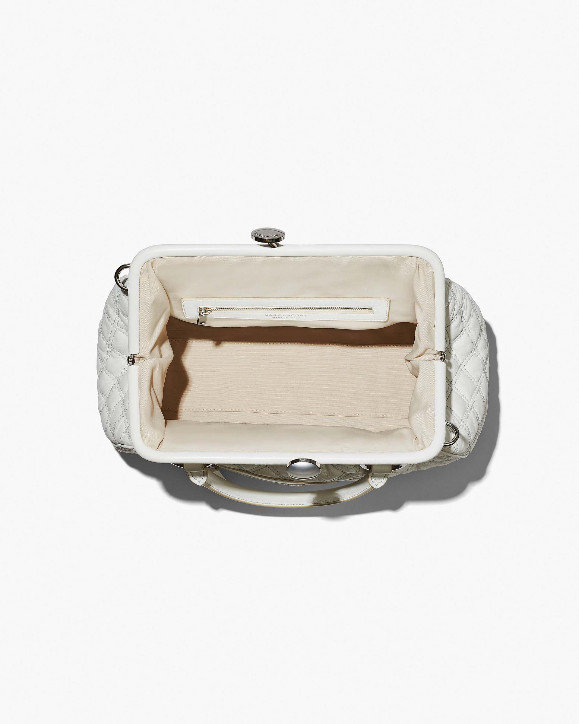 Re-Edition Quilted Leather Stam Bag - Cloud White