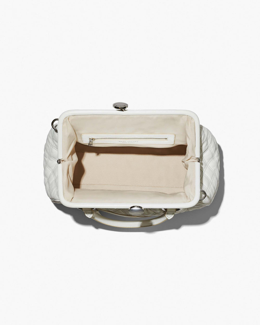 Re-Edition Quilted Leather Stam Bag - Cloud White