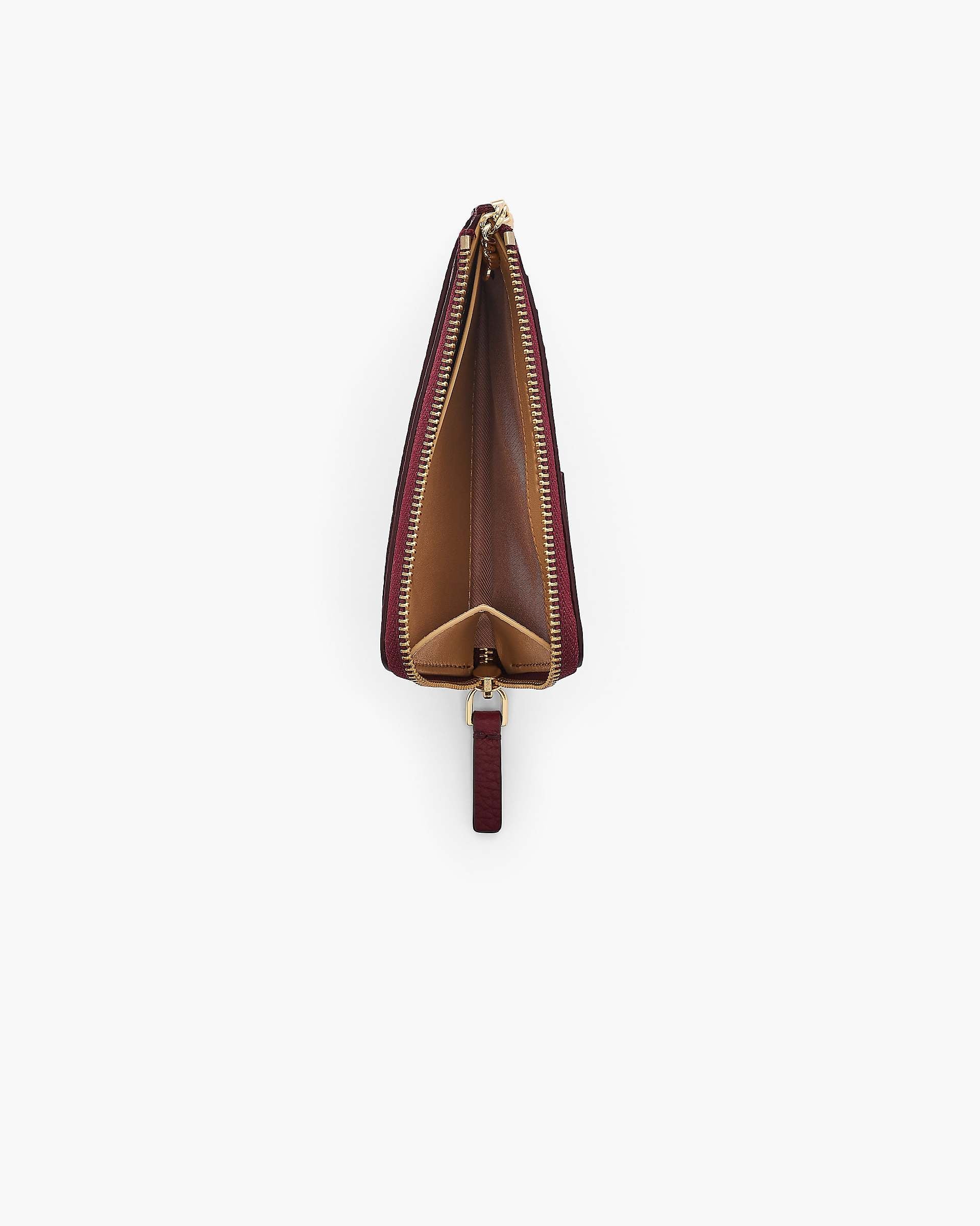 The Leather Top Zip Multi Wallet - Cherry|Cherry