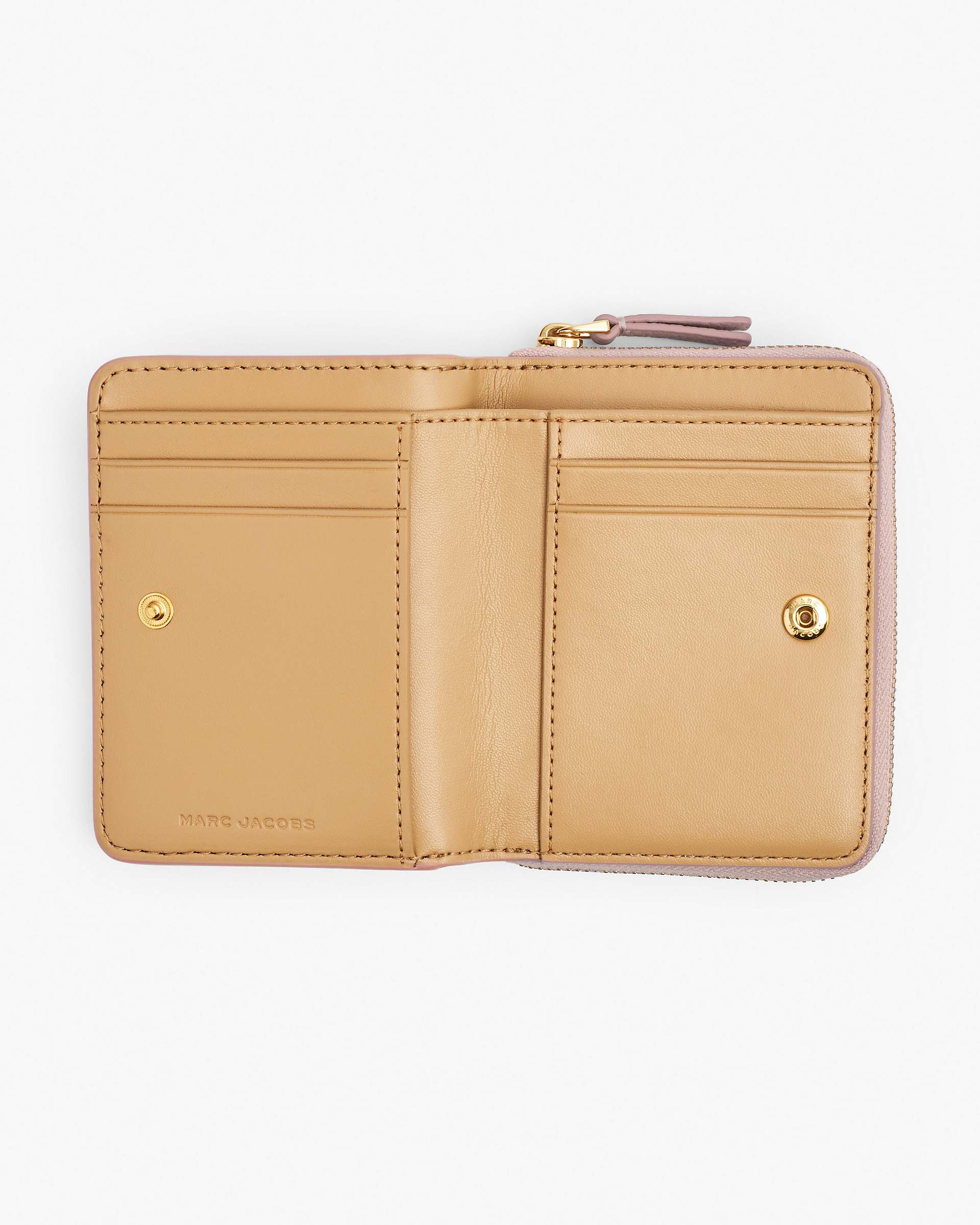 The Leather Mini Compact Wallet - Rose|Rose