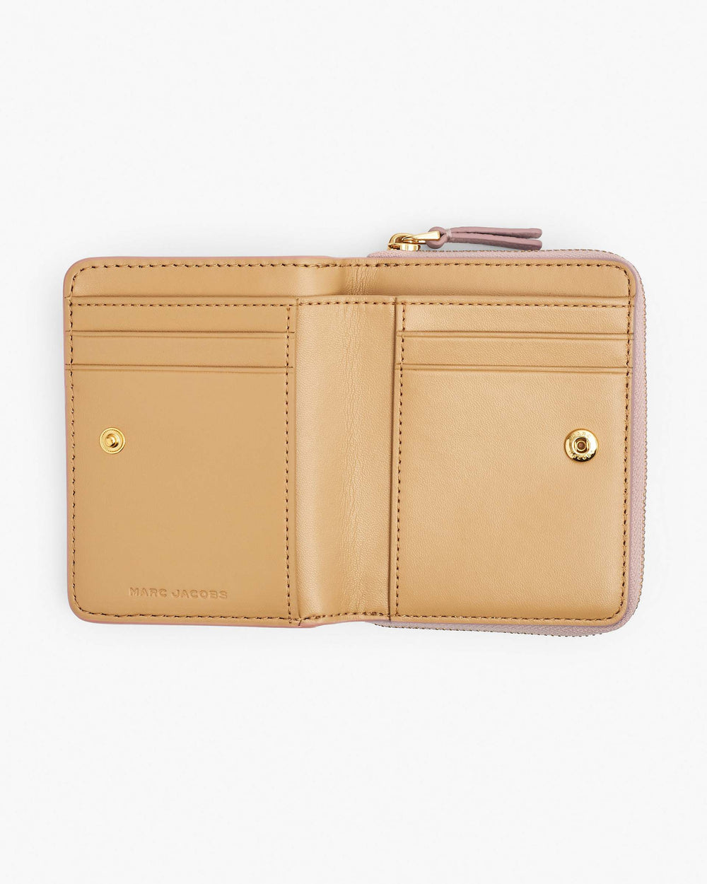 The Leather Mini Compact Wallet - Rose|Rose
