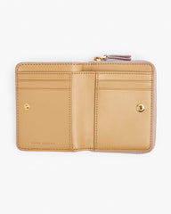 The Leather Mini Compact Wallet - Rose|Rose