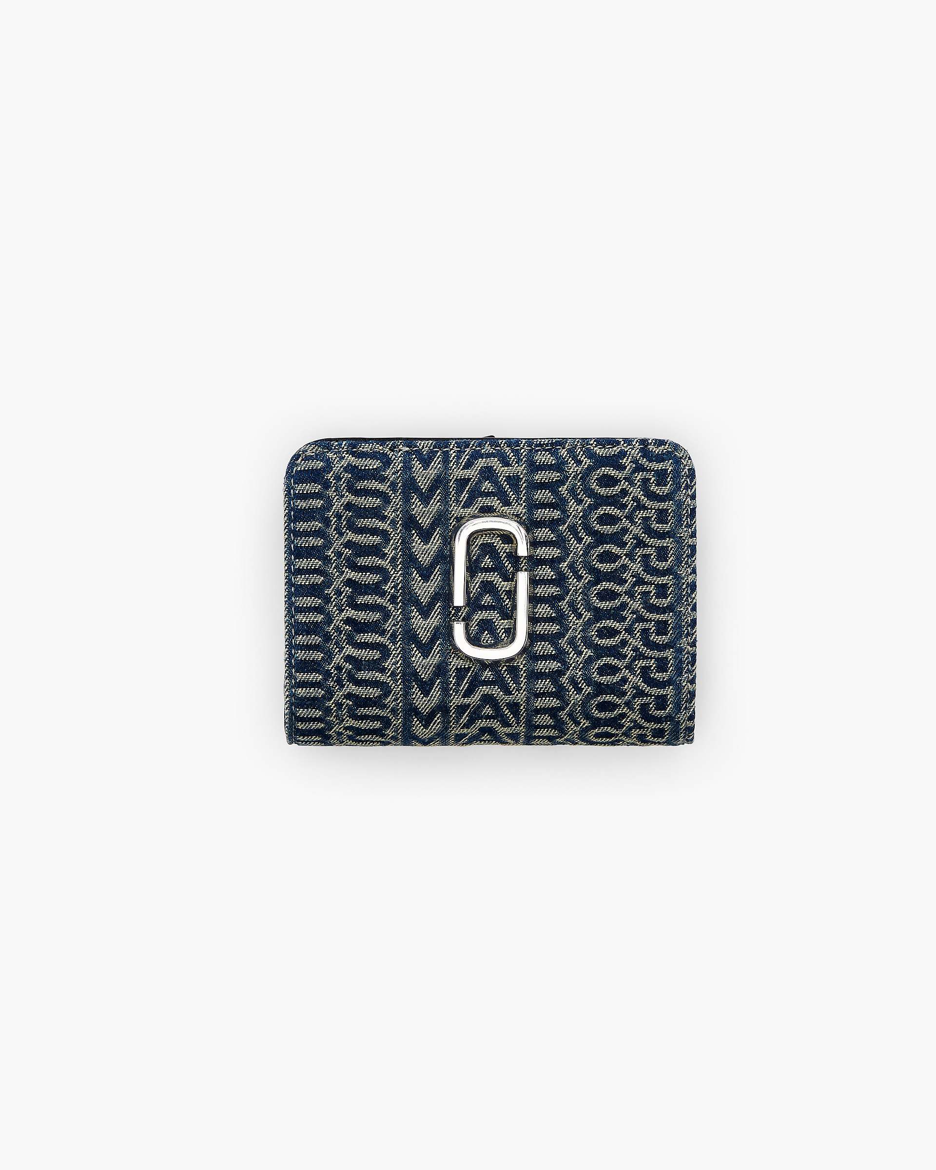 The Monogram Denim J Marc Mini Compact Wallet - Sun Faded Denim