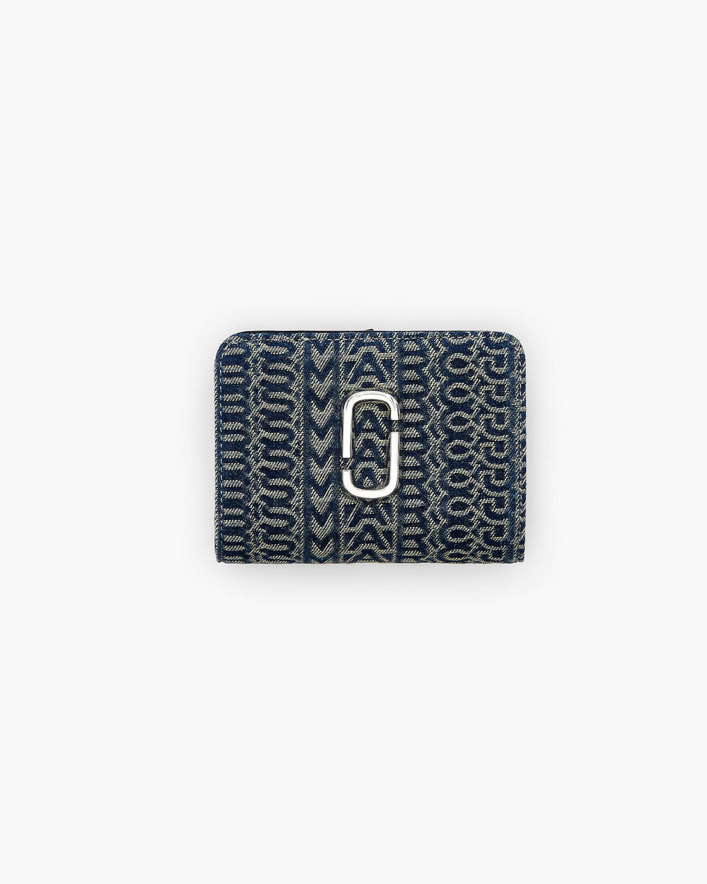 The Monogram Denim J Marc Mini Compact Wallet - Sun Faded Denim
