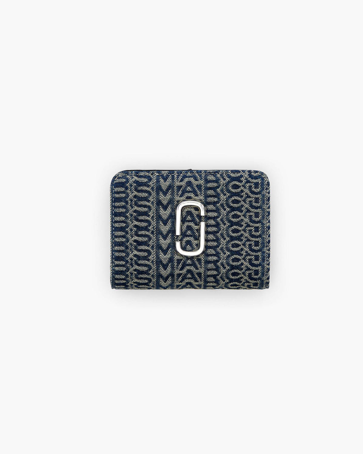 The Monogram Denim J Marc Mini Compact Wallet - Sun Faded Denim