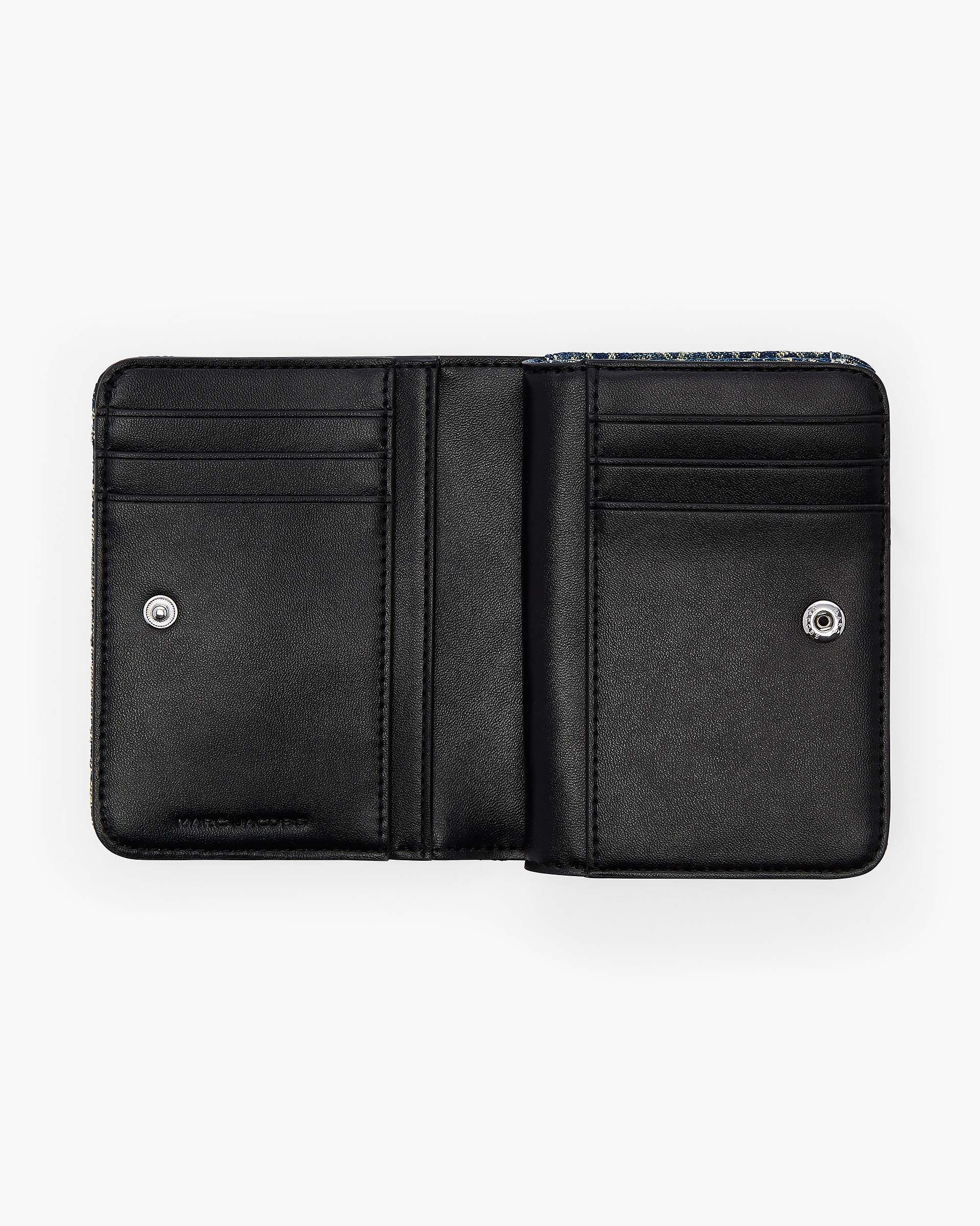 The Monogram Denim J Marc Mini Compact Wallet - Sun Faded Denim