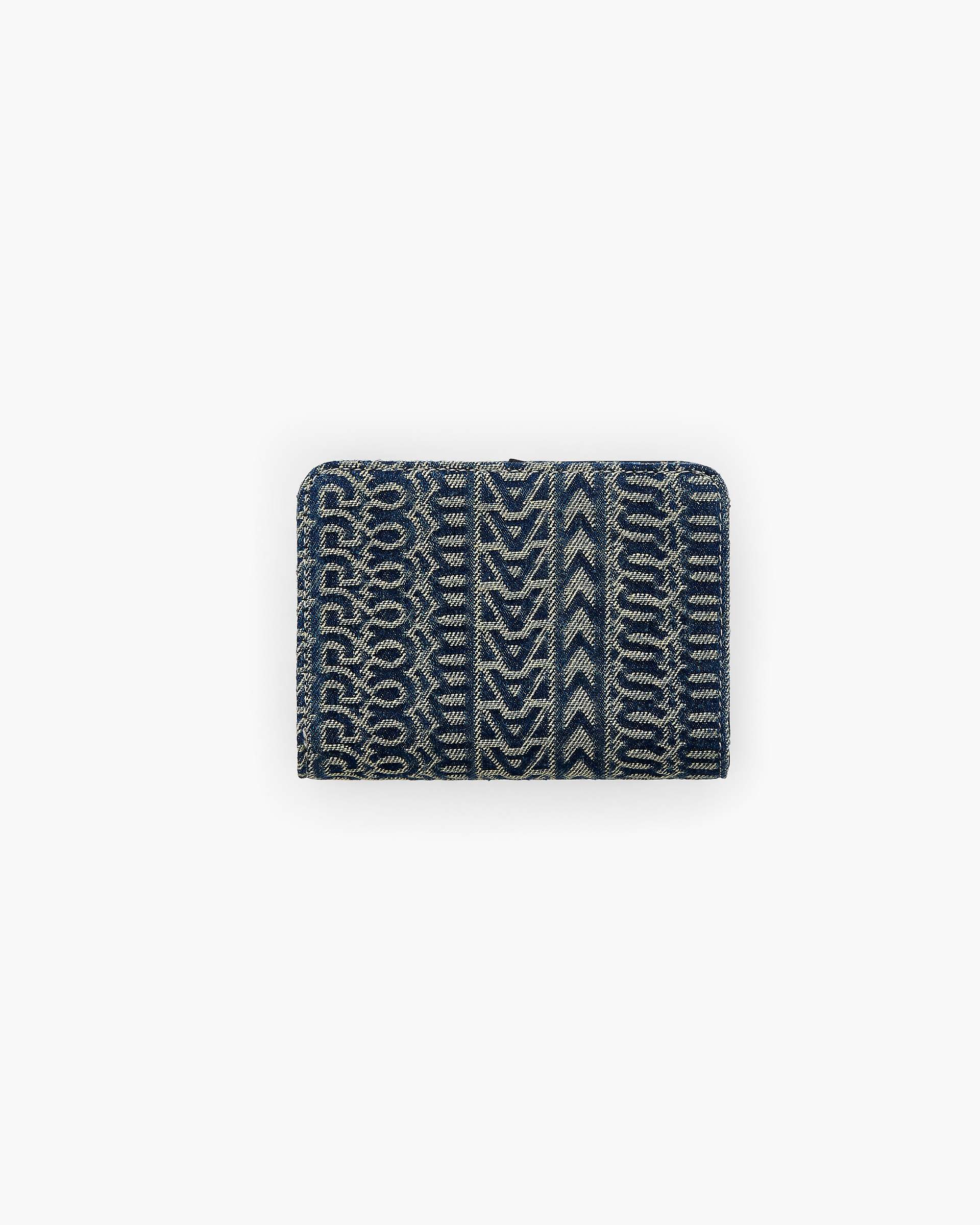 The Monogram Denim J Marc Mini Compact Wallet - Sun Faded Denim
