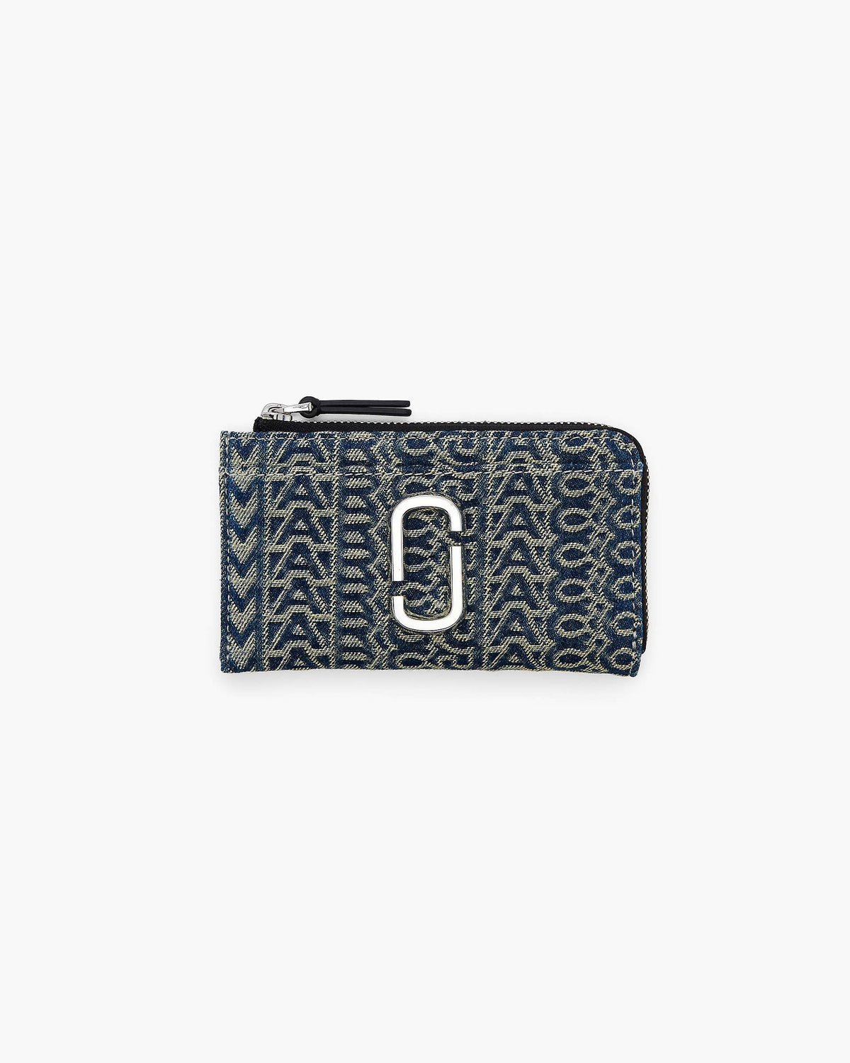 The Monogram Denim J Marc Top Zip Multi Wallet - Sun Faded Denim