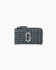 The Monogram Denim J Marc Top Zip Multi Wallet - Sun Faded Denim
