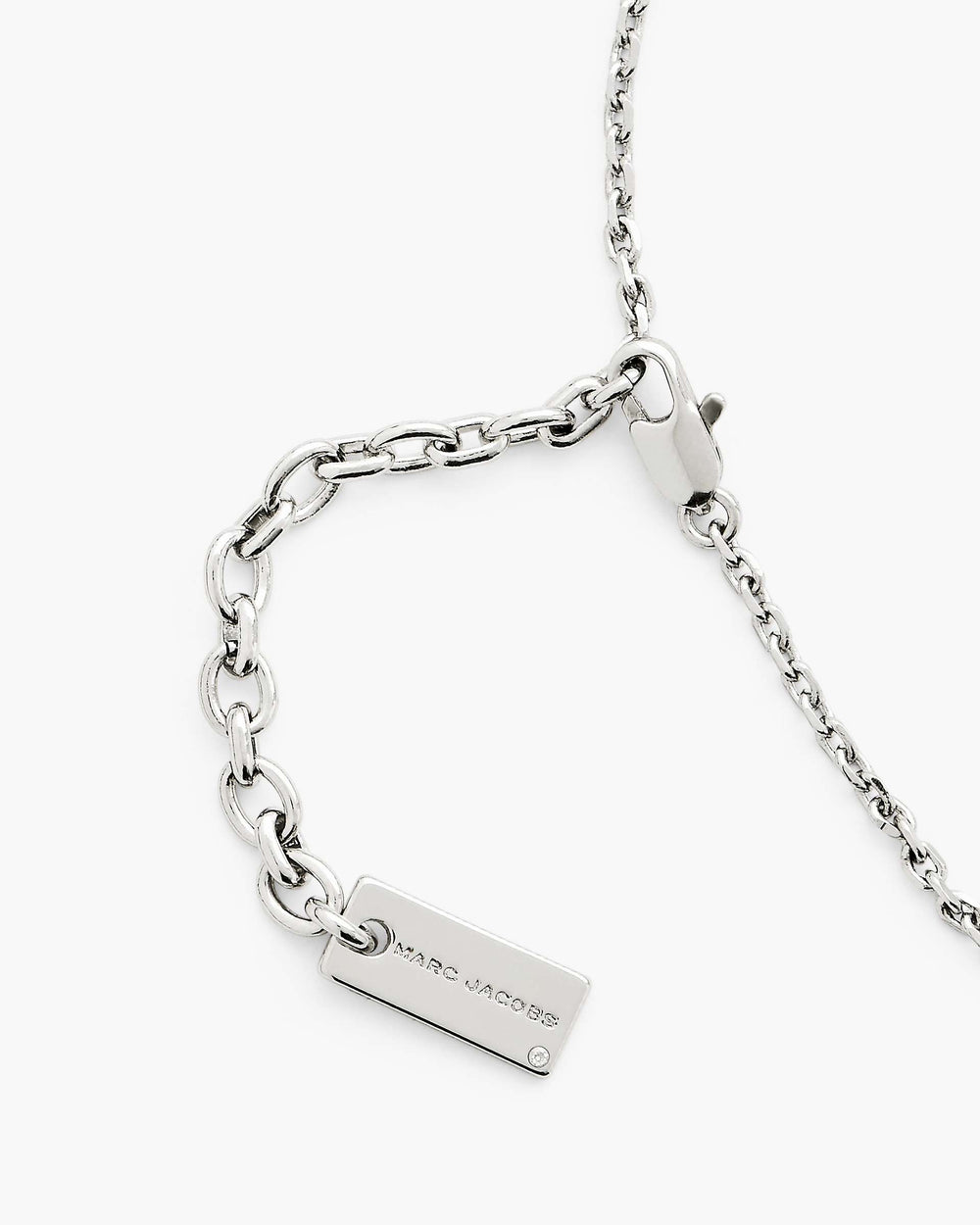 Button Charm Necklace - Silver/Black