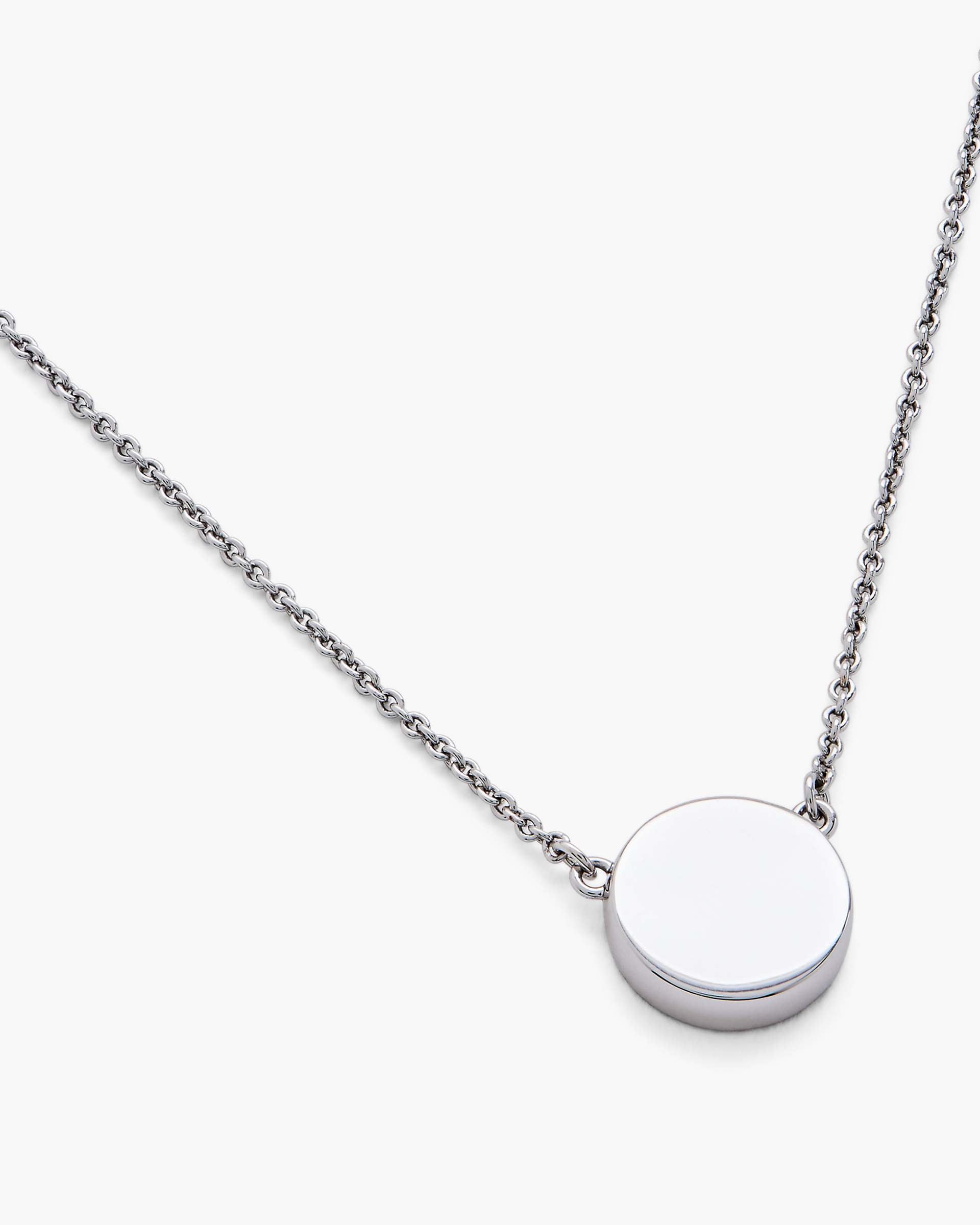 The Button Abalone Necklace - Silver/Abalone