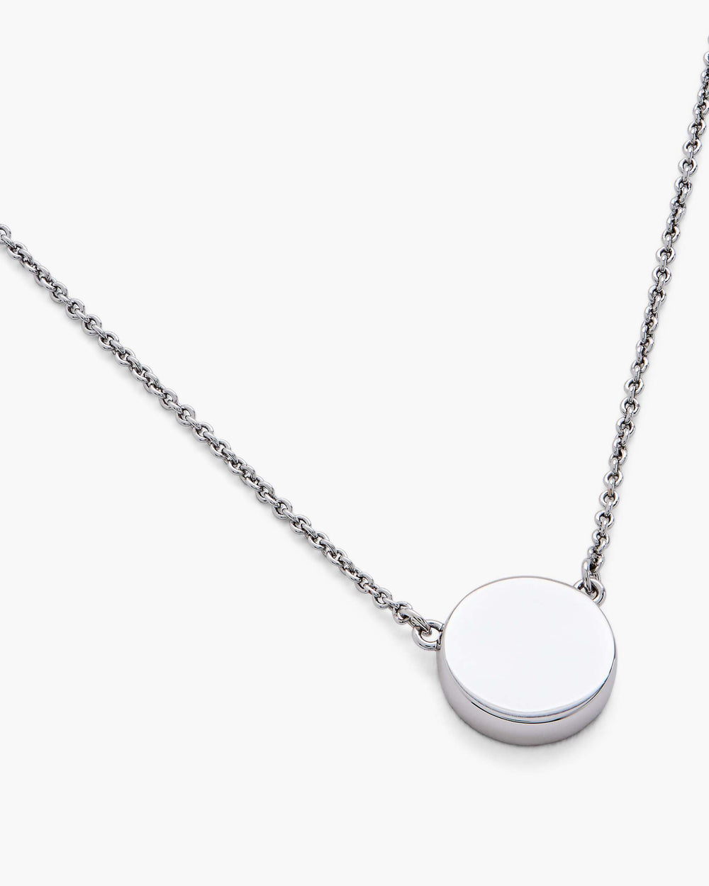 The Button Abalone Necklace - Silver/Abalone