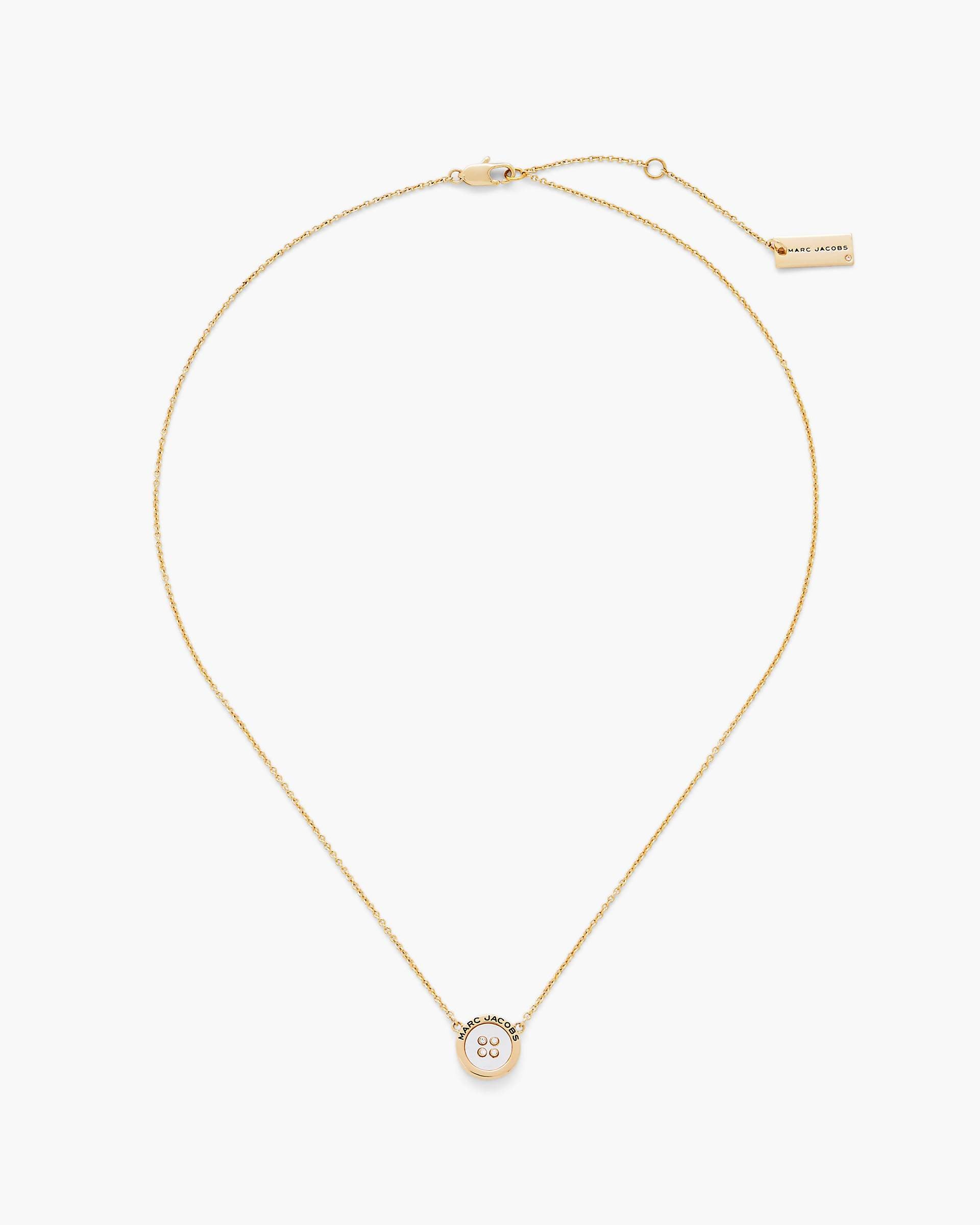 The Button Mother Of Pearl Necklace - Gold/Mop