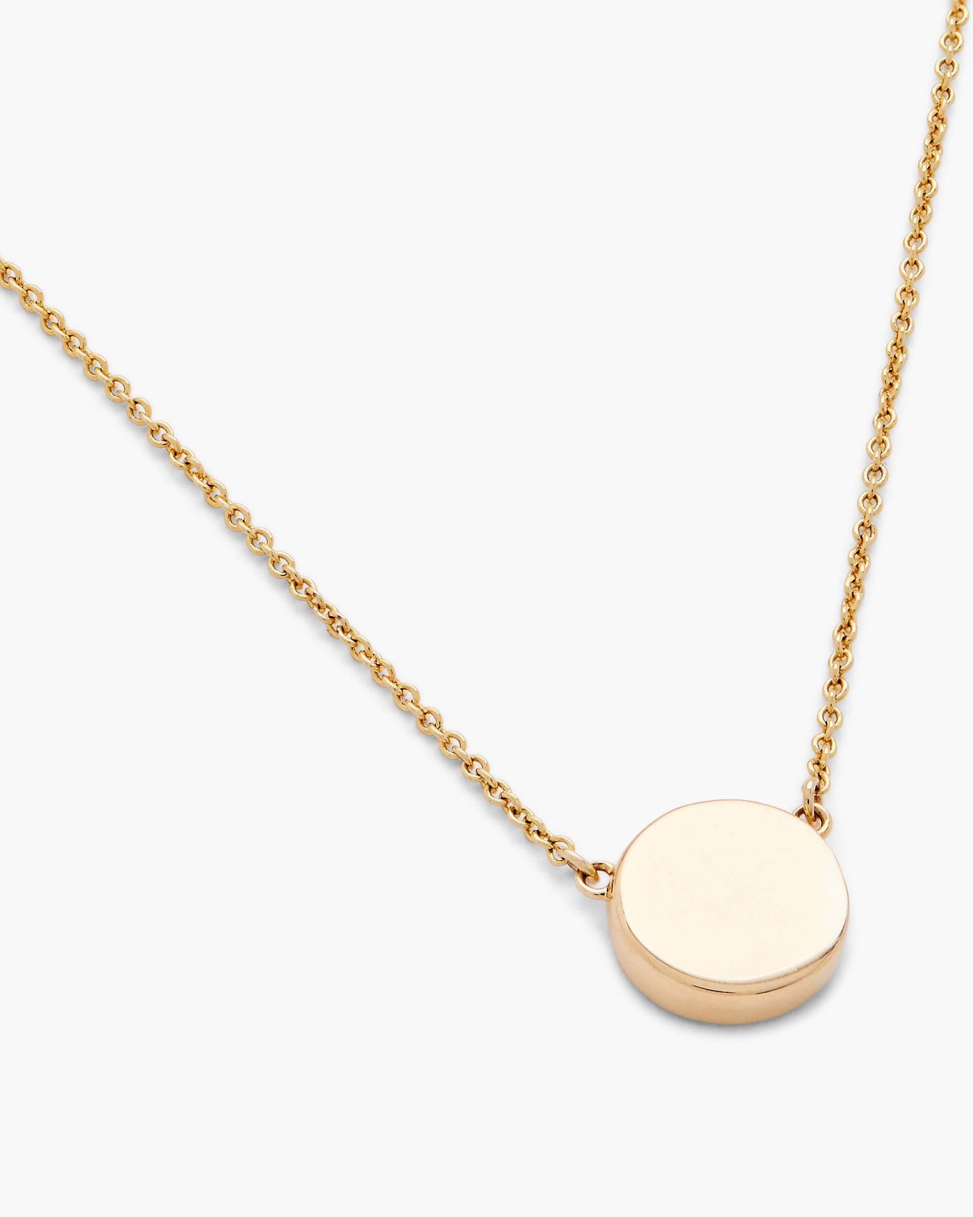The Button Mother Of Pearl Necklace - Gold/Mop