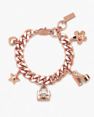 The Mini Icon Charm Bracelet - Antique Rose Gold