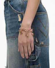 The Mini Icon Charm Bracelet - Antique Rose Gold