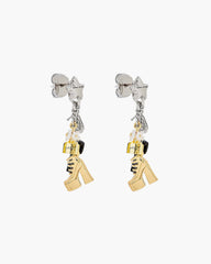 The Mini Icon Charm Earrings - Gold/Silver