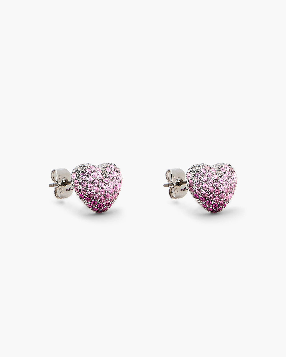The Heart Balloon Pave Earrings - Silver/Rose